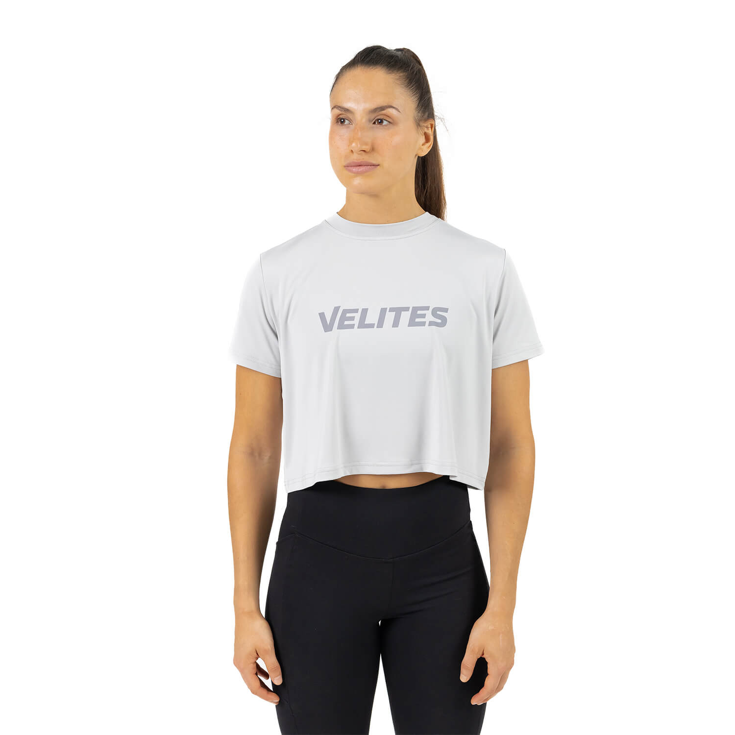 Imagen 5 de Camiseta Crop Perfect Fit Cross Training mujer Velites - Gris Gris