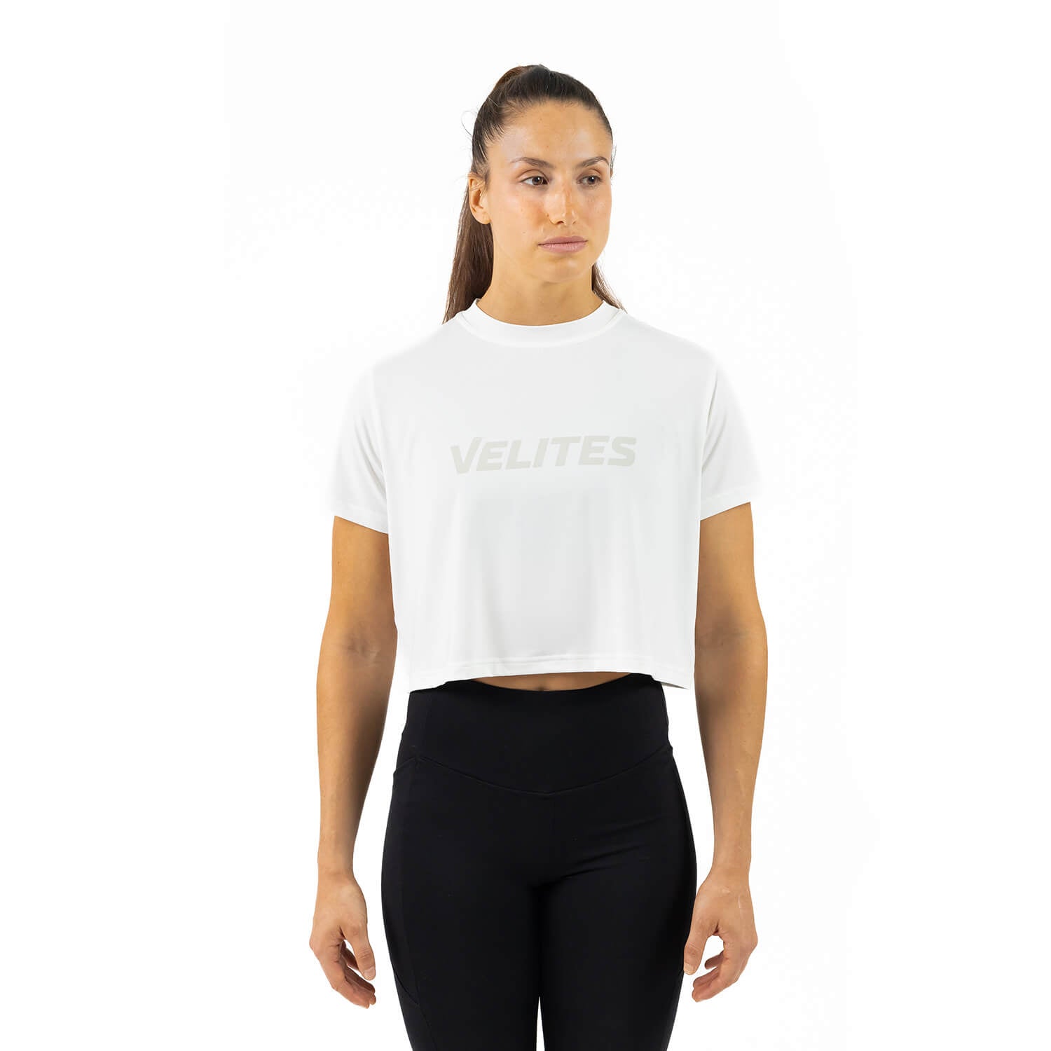 Velites Camiseta Crop Perfect Fit Cross Training mujer Rosa chicle