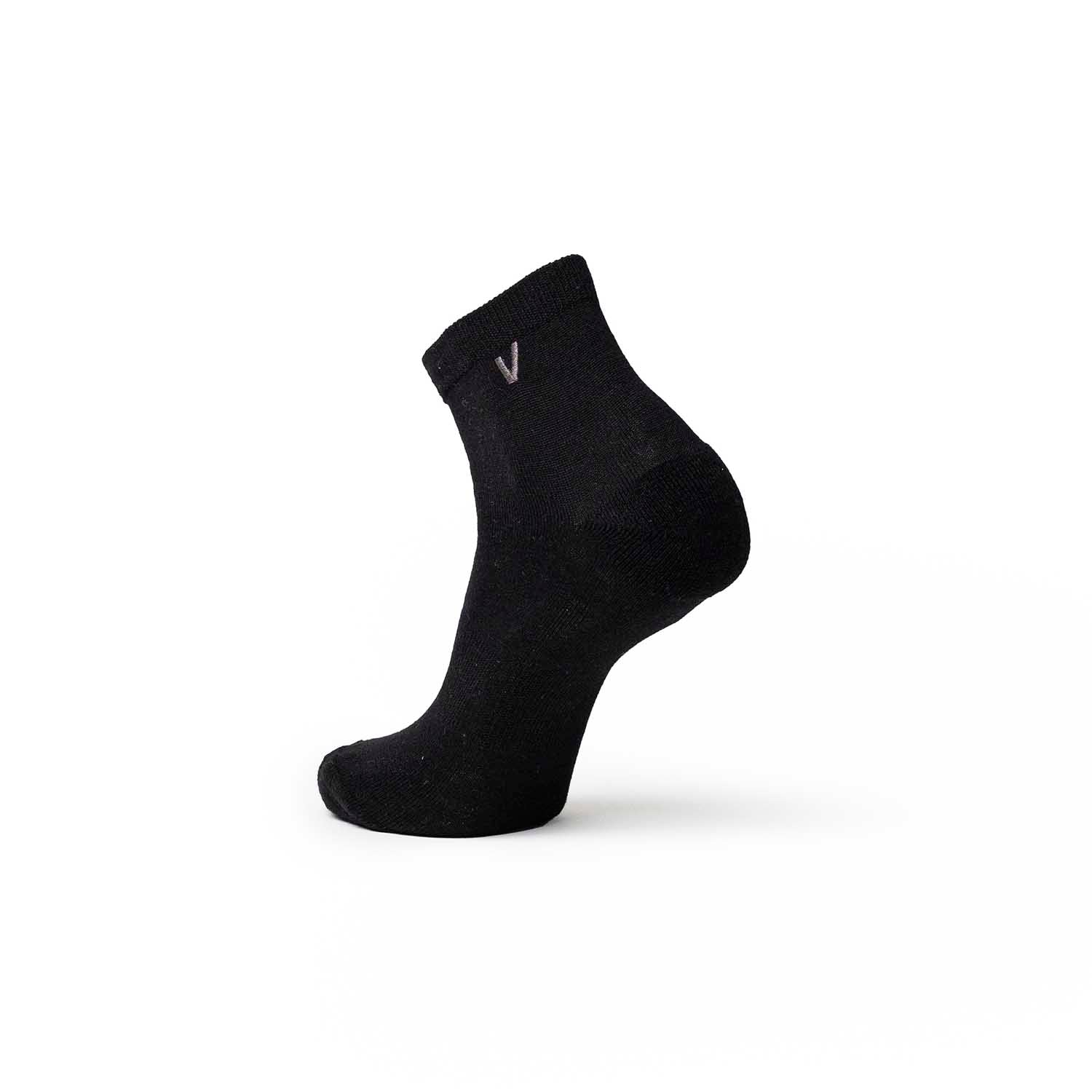 Imagen 2 de Calcetines deporte cortos unisex Merino Velites - Negro Negro