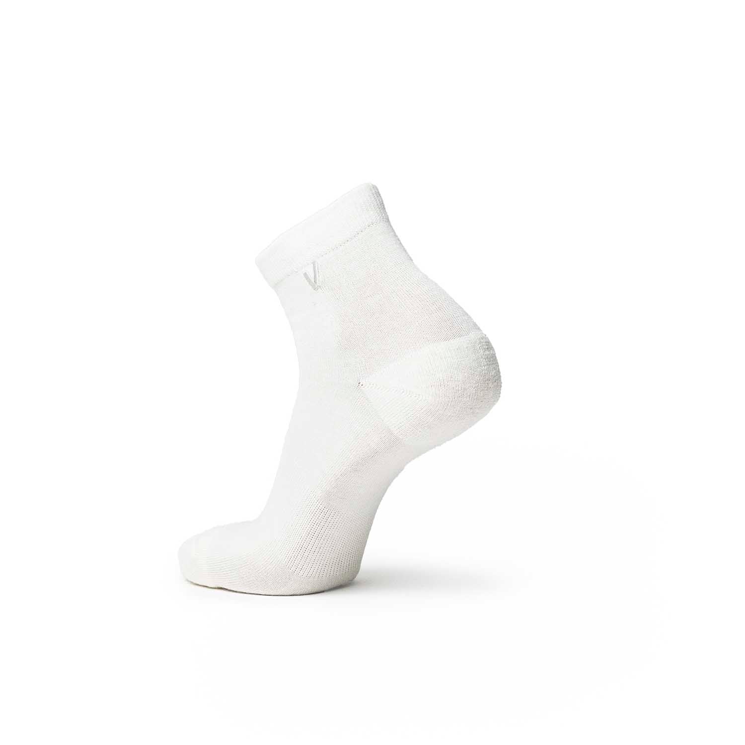 Imagen 2 de Calcetines deporte cortos unisex Merino Velites - Blanco Blanco