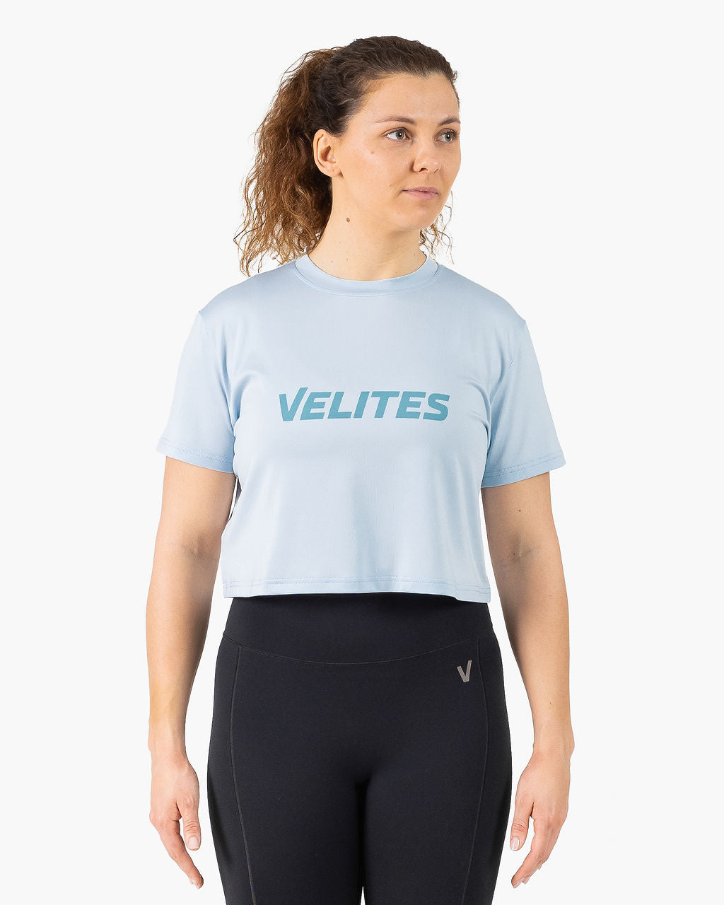 Imagen 2 de Camiseta de manga corta crop Holo Velites de mujer - Azul celeste Azul celeste