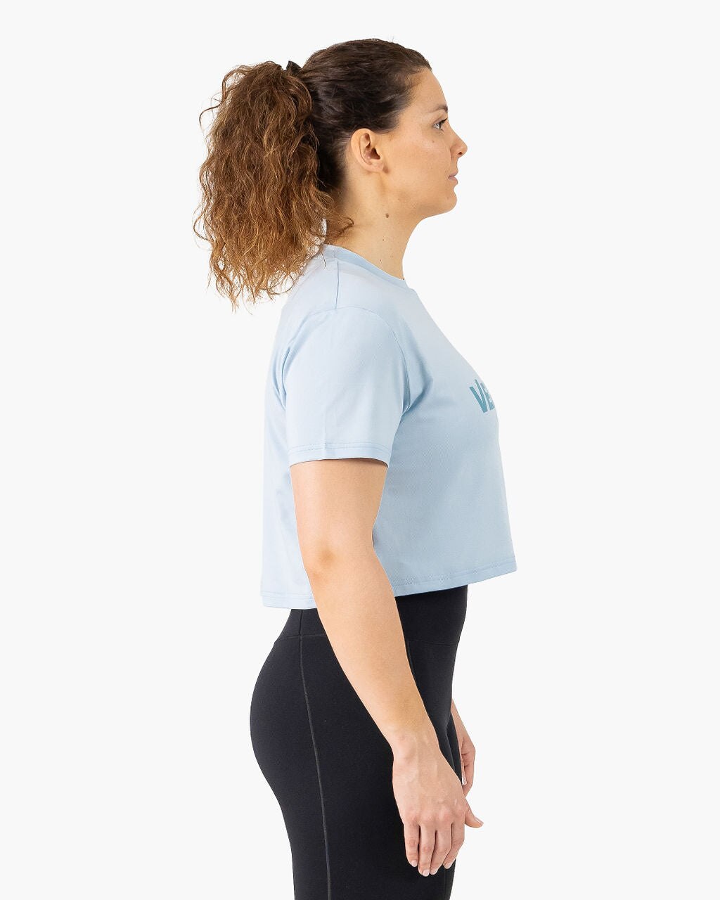 Imagen 3 de Camiseta de manga corta crop Holo Velites de mujer - Azul celeste Azul celeste
