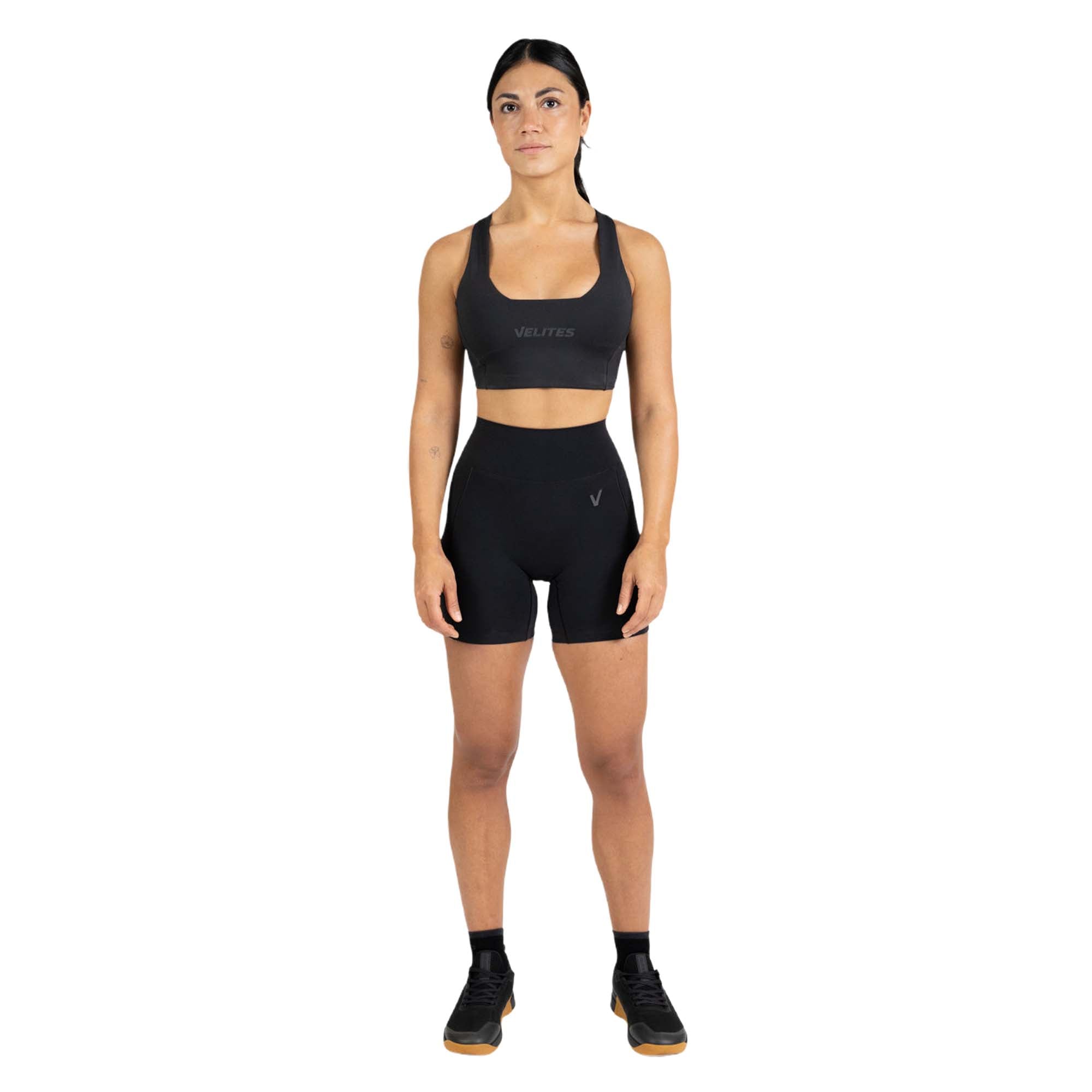 Imagen 2 de Leggins medios para entrenamiento mujer Velites - Negro Negro