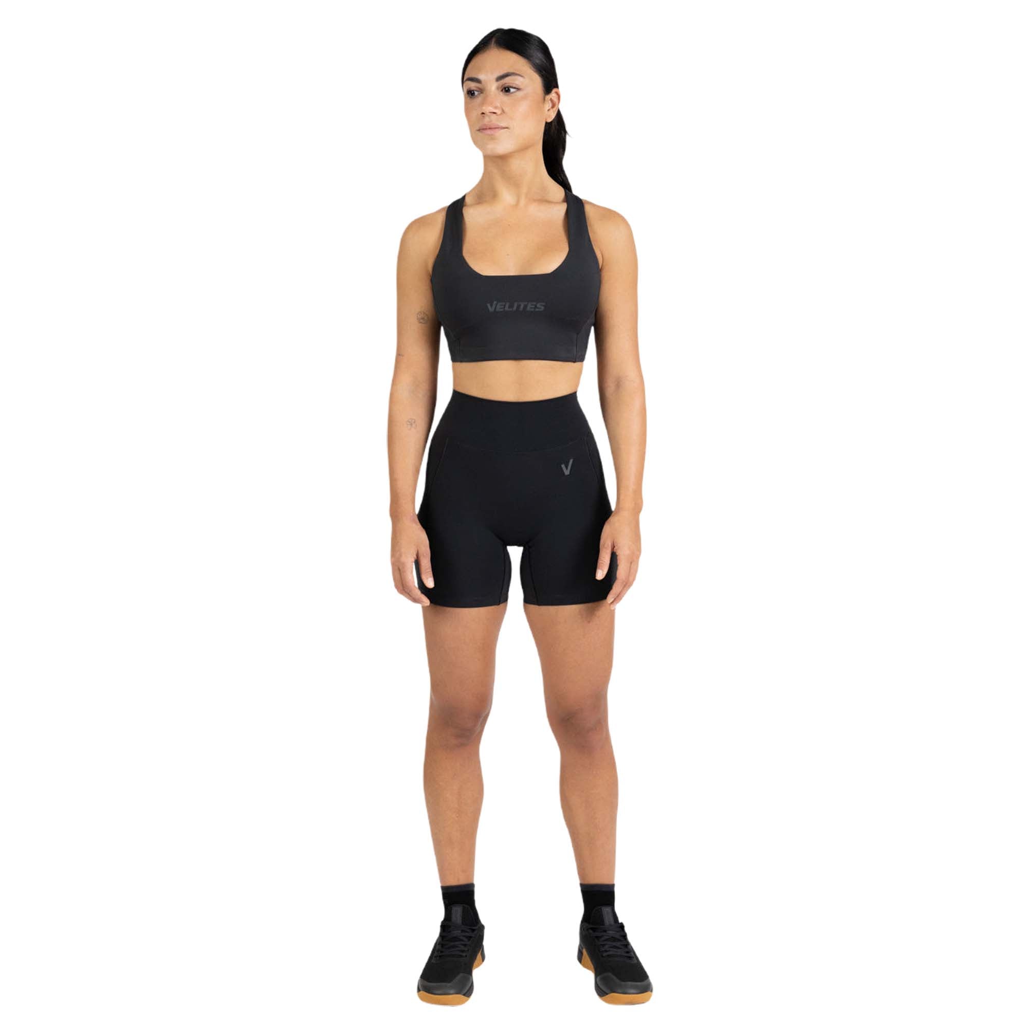 Imagen 4 de Leggins medios para entrenamiento mujer Velites - Negro Negro