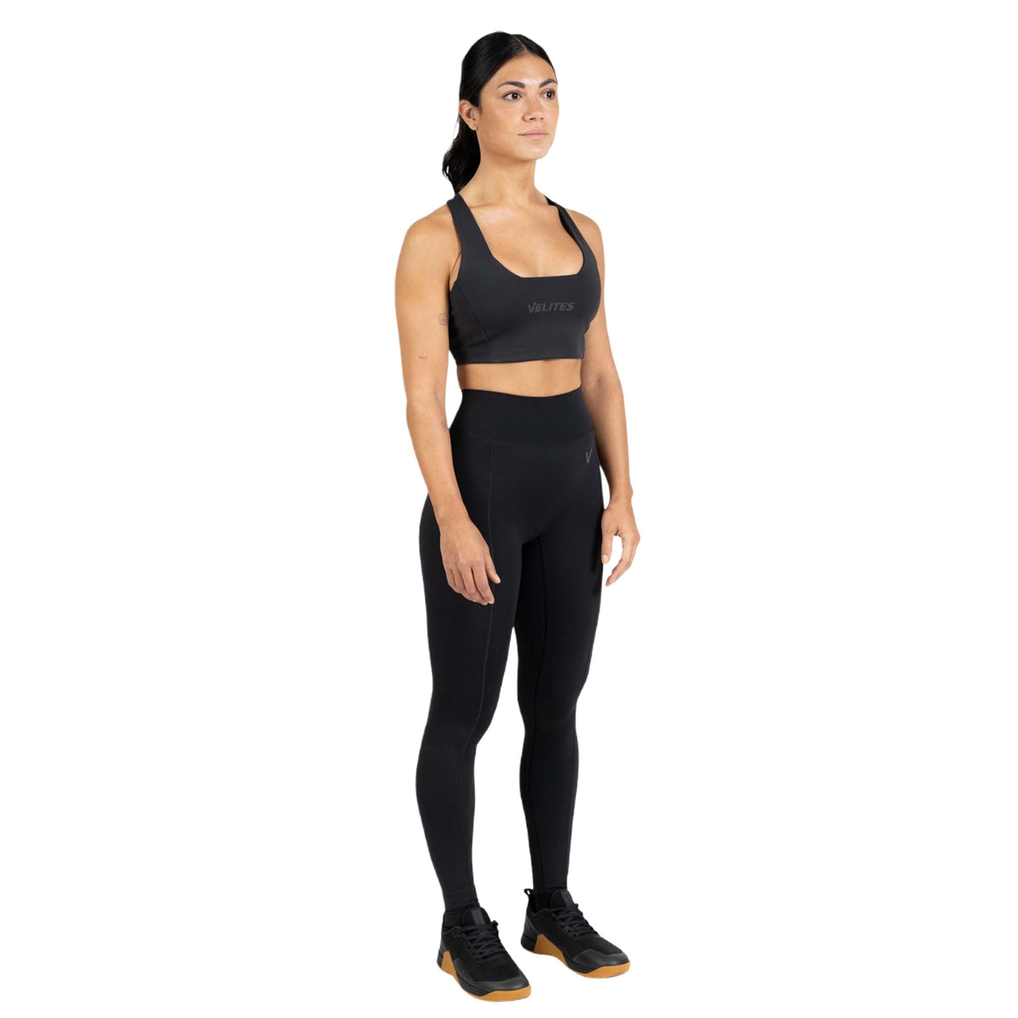 Imagen 4 de Leggins largos para entrenamiento mujer Velites - Negro Negro