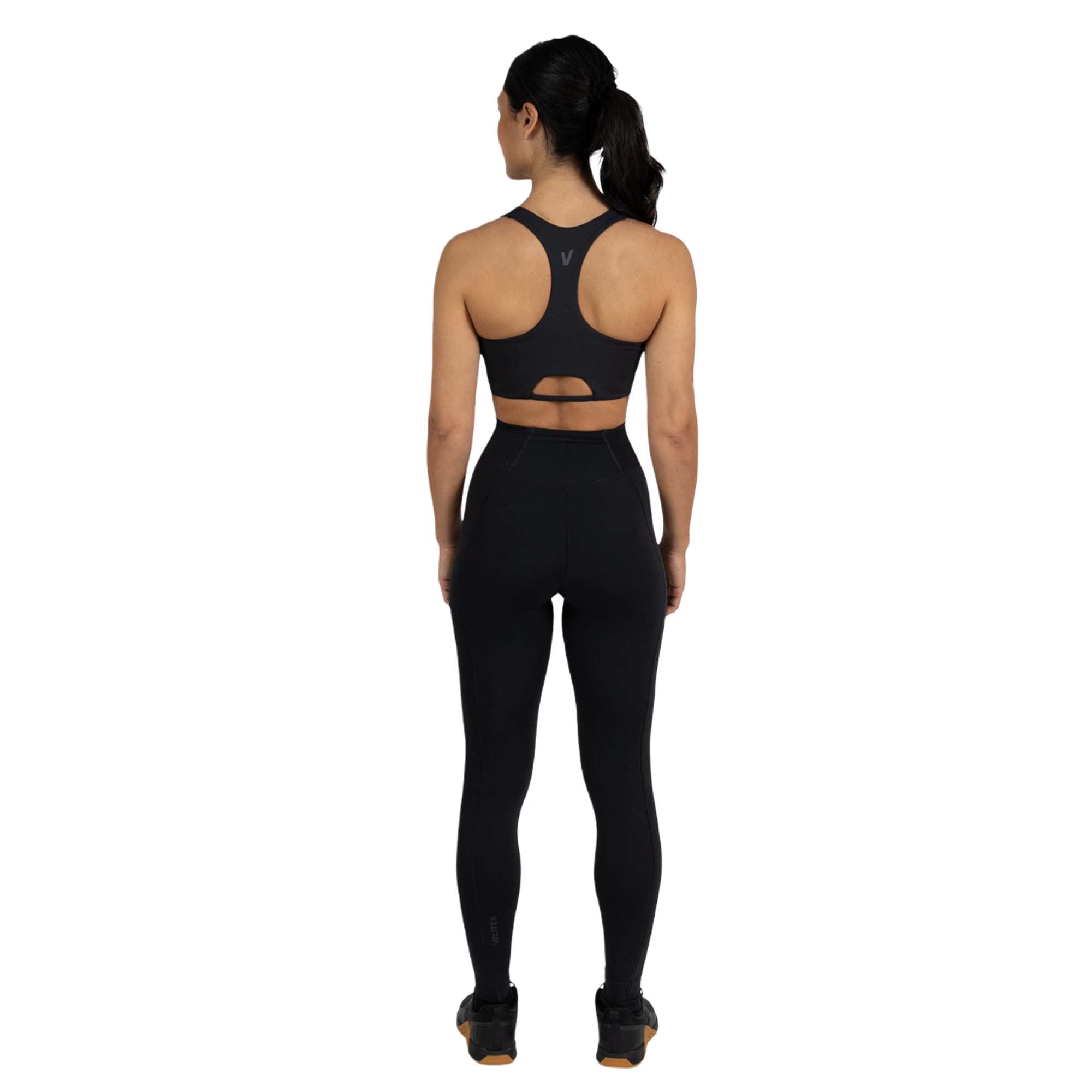 Imagen 5 de Leggins largos para entrenamiento mujer Velites - Negro Negro