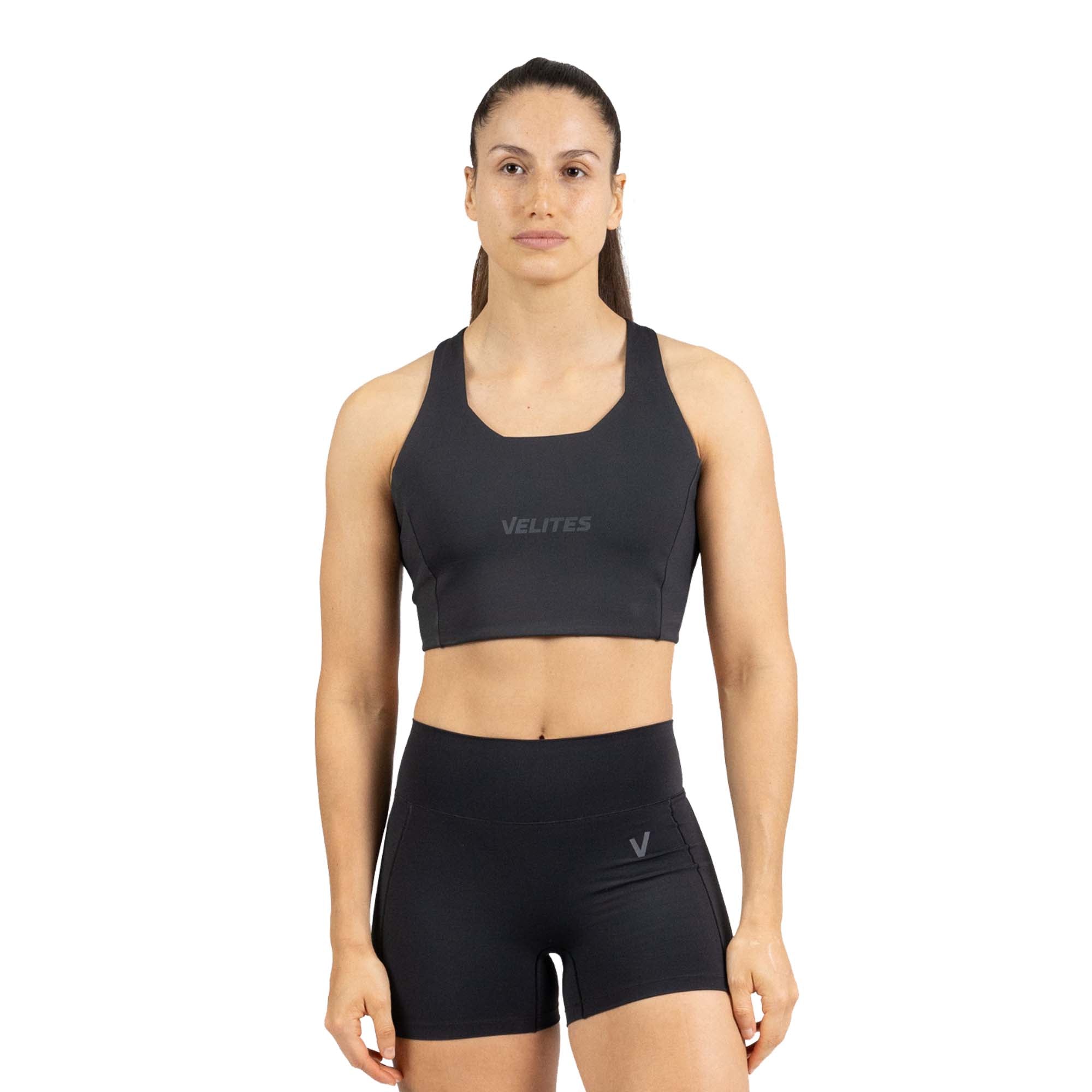 Velites Sujetador de corte alto para entrenamiento mujer Azul eléctrico