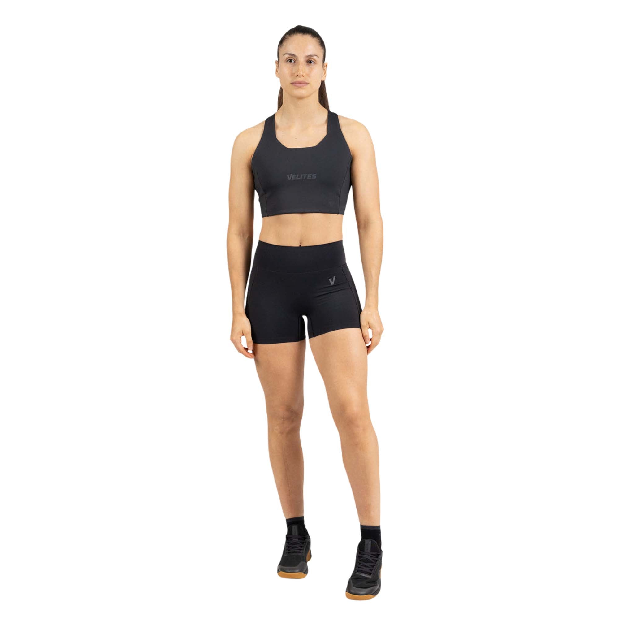 Imagen 2 de Sujetador de corte alto para entrenamiento mujer Velites - Negro Negro