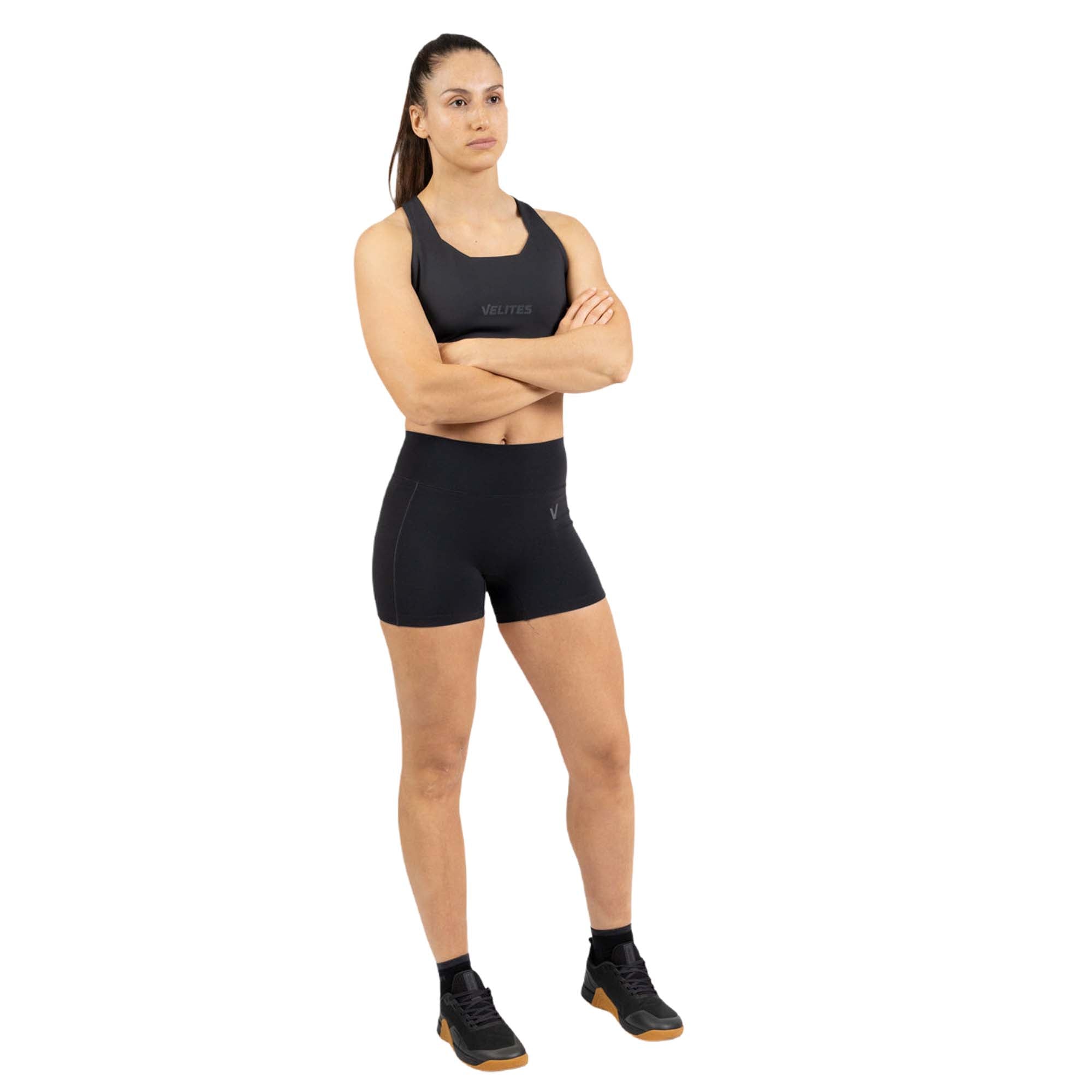 Imagen 4 de Sujetador de corte alto para entrenamiento mujer Velites - Negro Negro