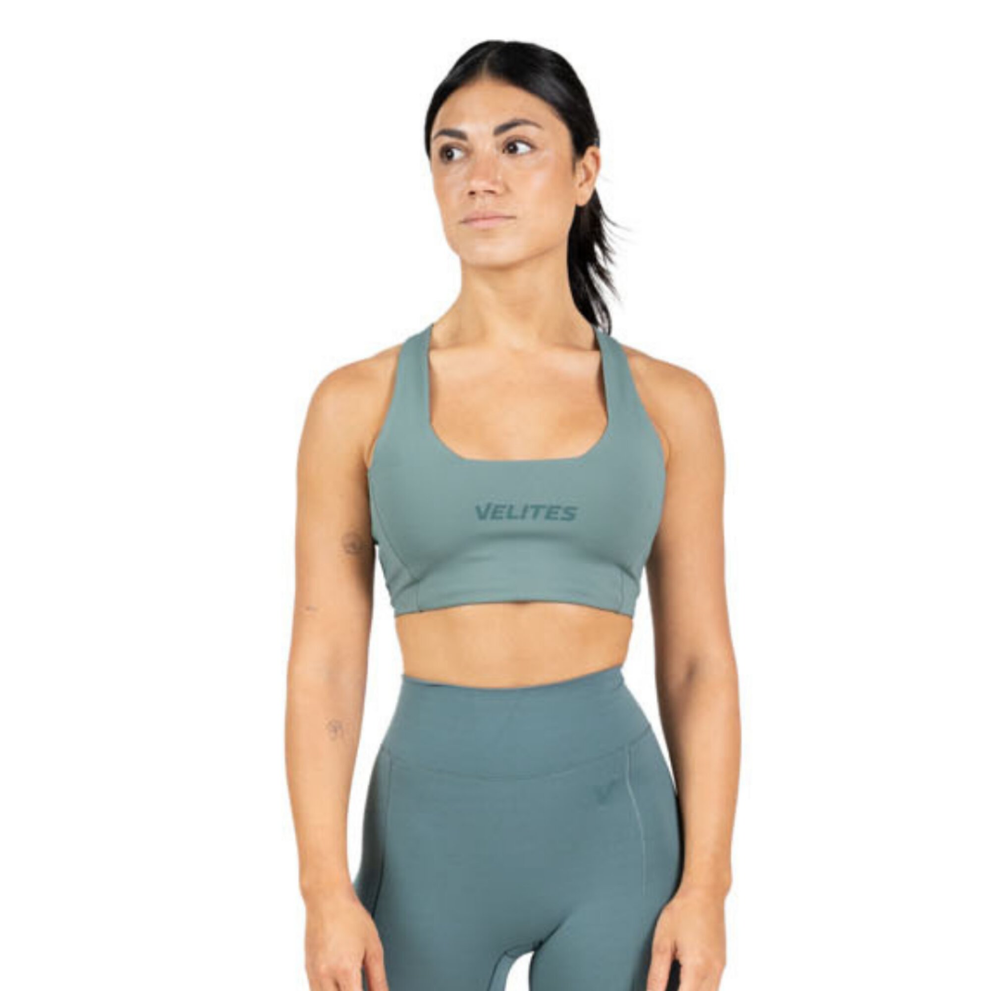 Sujetador cuello bajo Holo Velites - Verde pardo Verde pardo-1