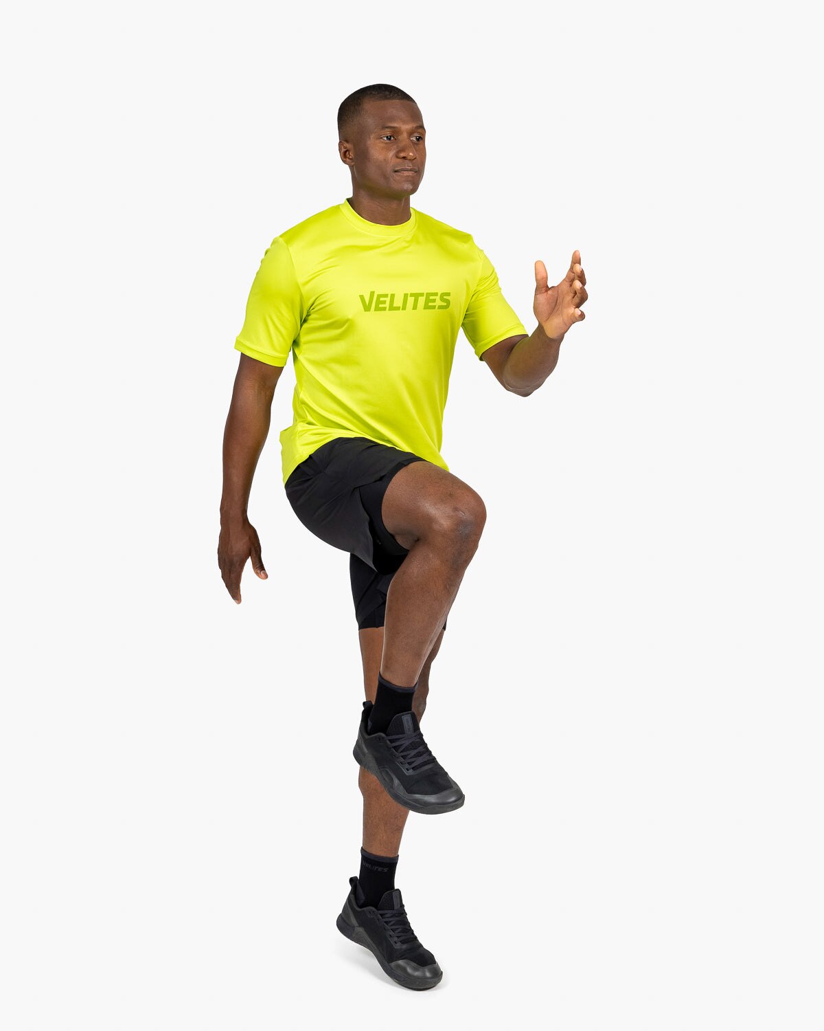 Camiseta Holo Perfect Fit Cross Training hombre Velites - Azul celeste Amarillo-4