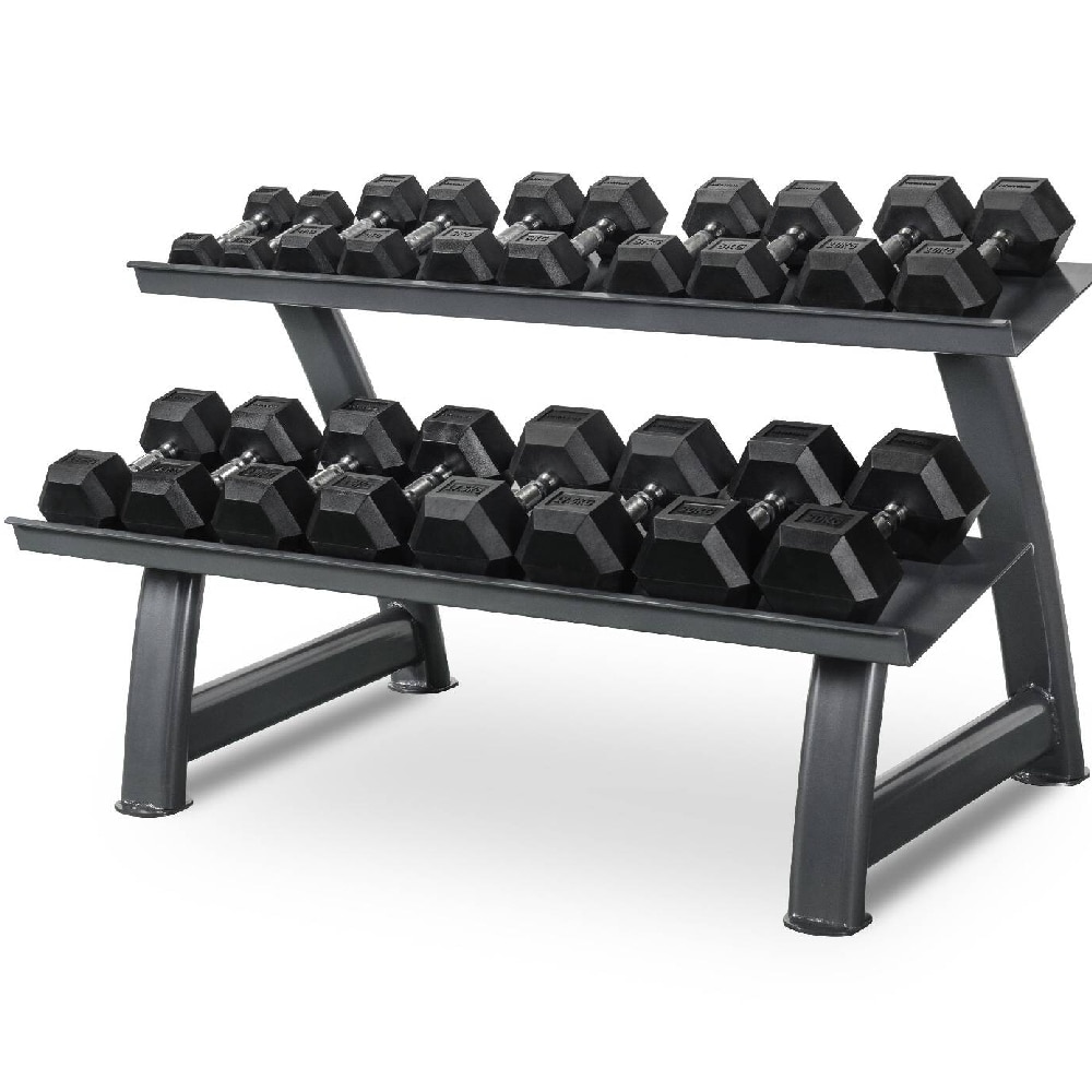 Set de mancuernas hexagonales 2kg - 20kg Titanium Strength - Negro Negro-3