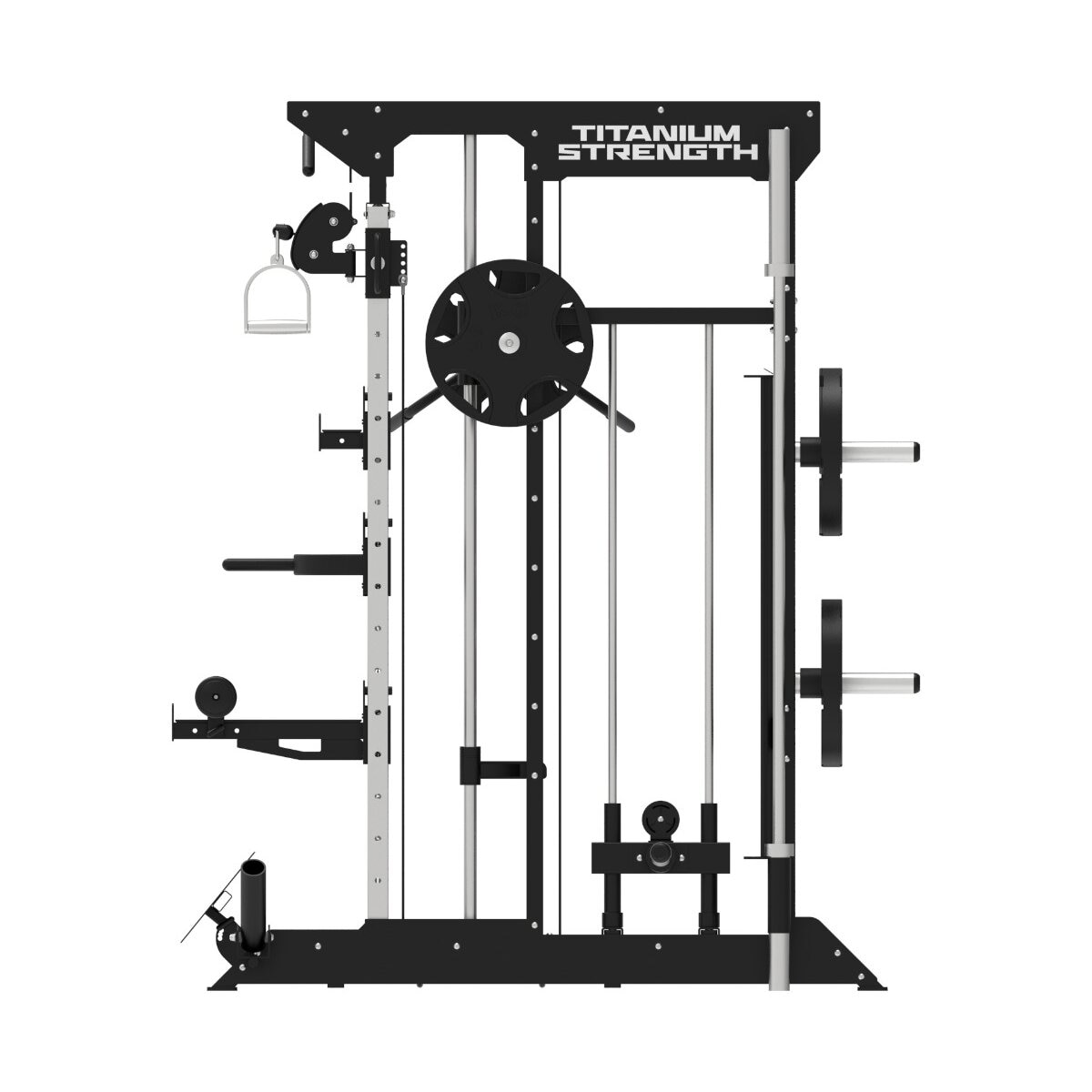 Multiestación Máquina Smith con Doble Polea B100 V2 Titanium Strenght - Negro Negro-2