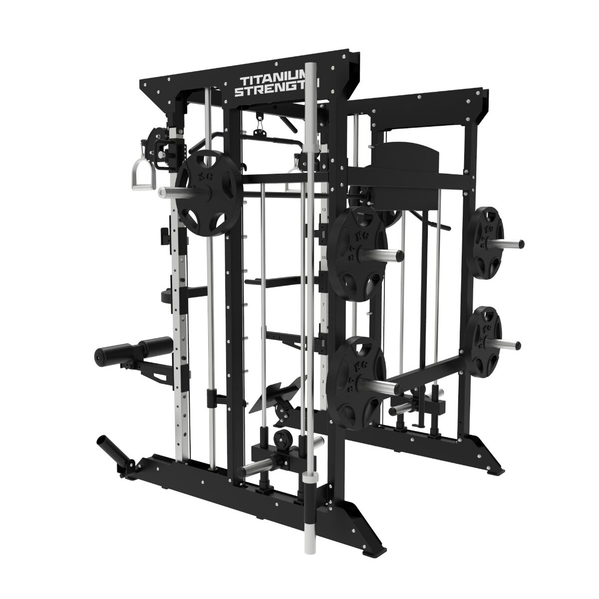 Multiestación Máquina Smith con Doble Polea B100 V2 Titanium Strenght - Negro Negro-3