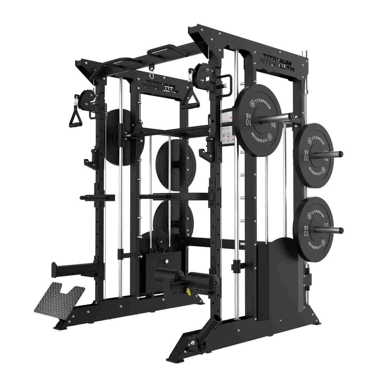 Imagen 0 de Multiestación Smith con doble Polea + Rack y 200kg de placas B200 V3 IncluidasiTitanium Strength Negro