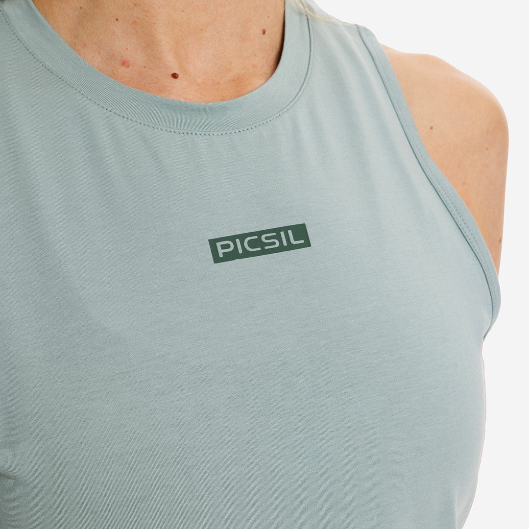 Camiseta de mujer Crop Top Picsil - Verde Verde-5