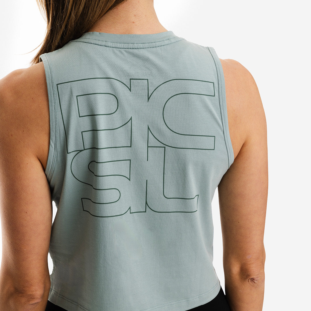 Camiseta de mujer Crop Top Picsil - Verde Verde-6