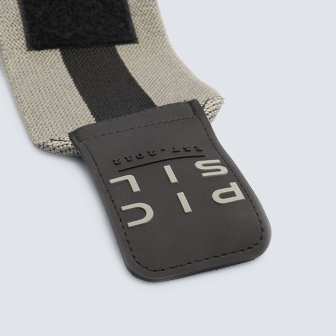 Muñequera Elástica Halterofilia PICSIL - Gris Gris-4