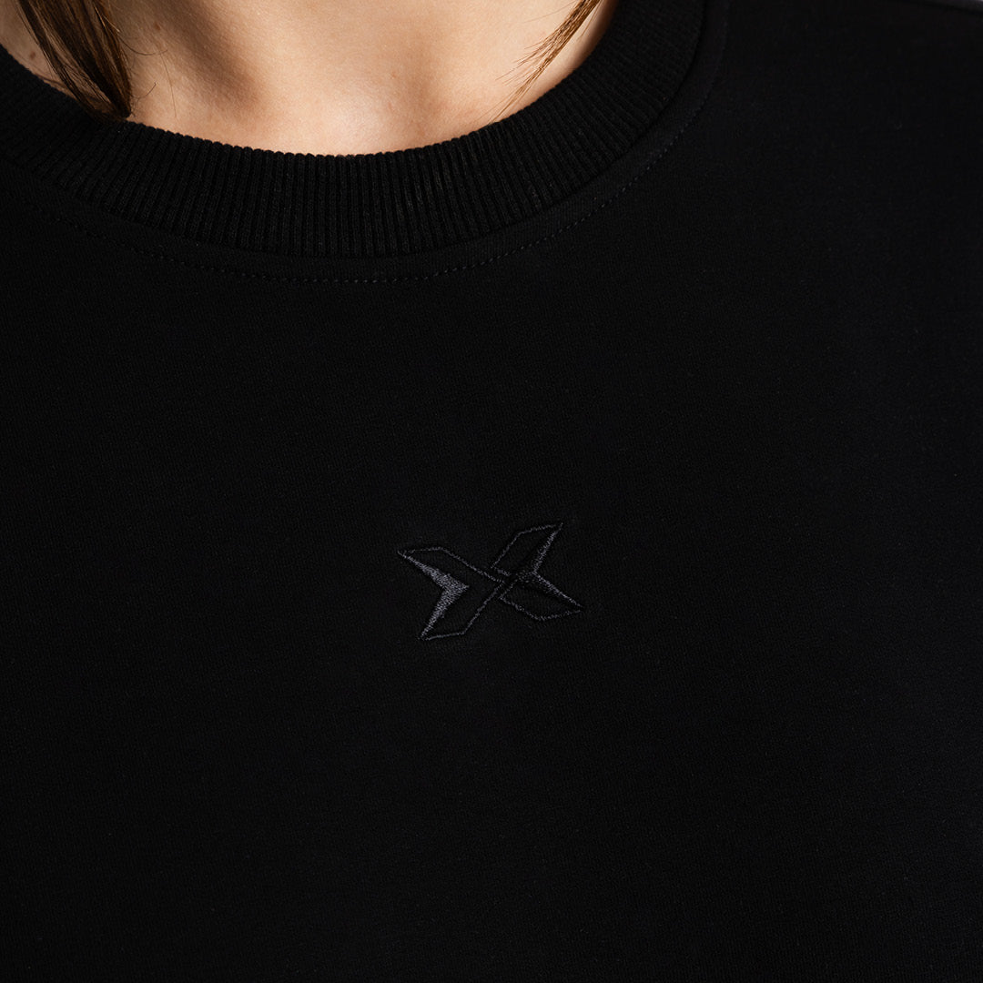 Sudadera de mujer Stretch Crop Picsil - Negro Negro-4