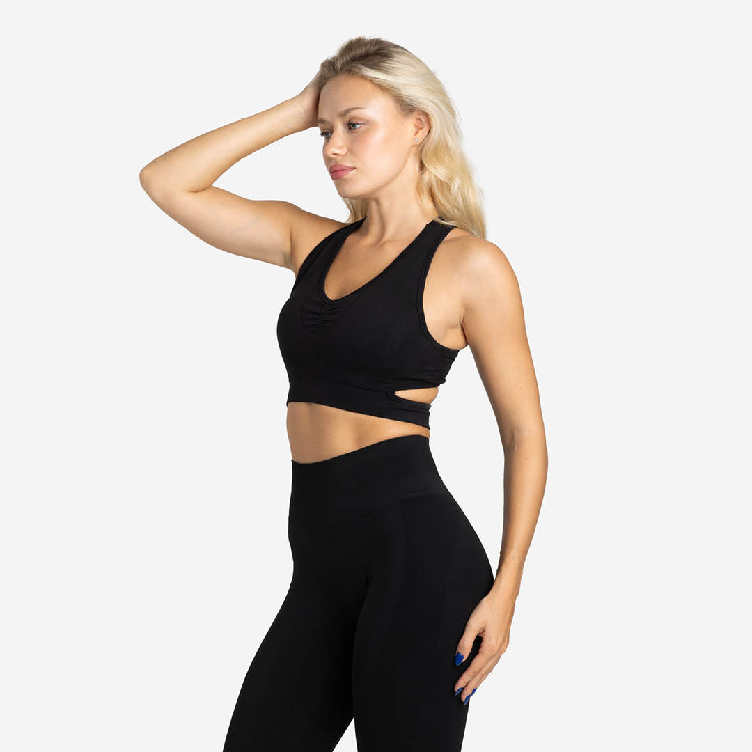 Top deportivo Tank Seamless Picsil - Negro Negro-2