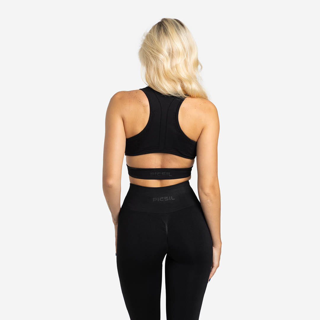 Top deportivo Tank Seamless Picsil - Negro Negro-4
