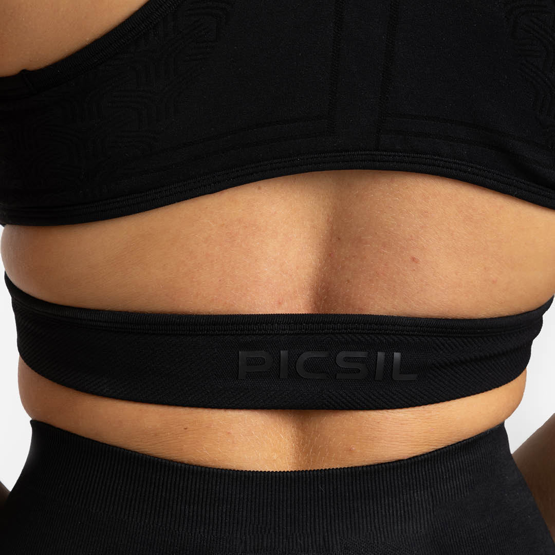 Top deportivo Tank Seamless Picsil - Negro Negro-5