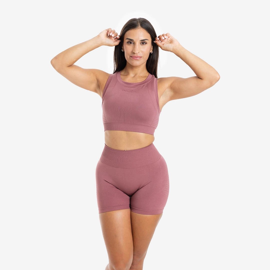 Top de entrenamiento de mujer Seamless Picsil - Rosa Rosa-1