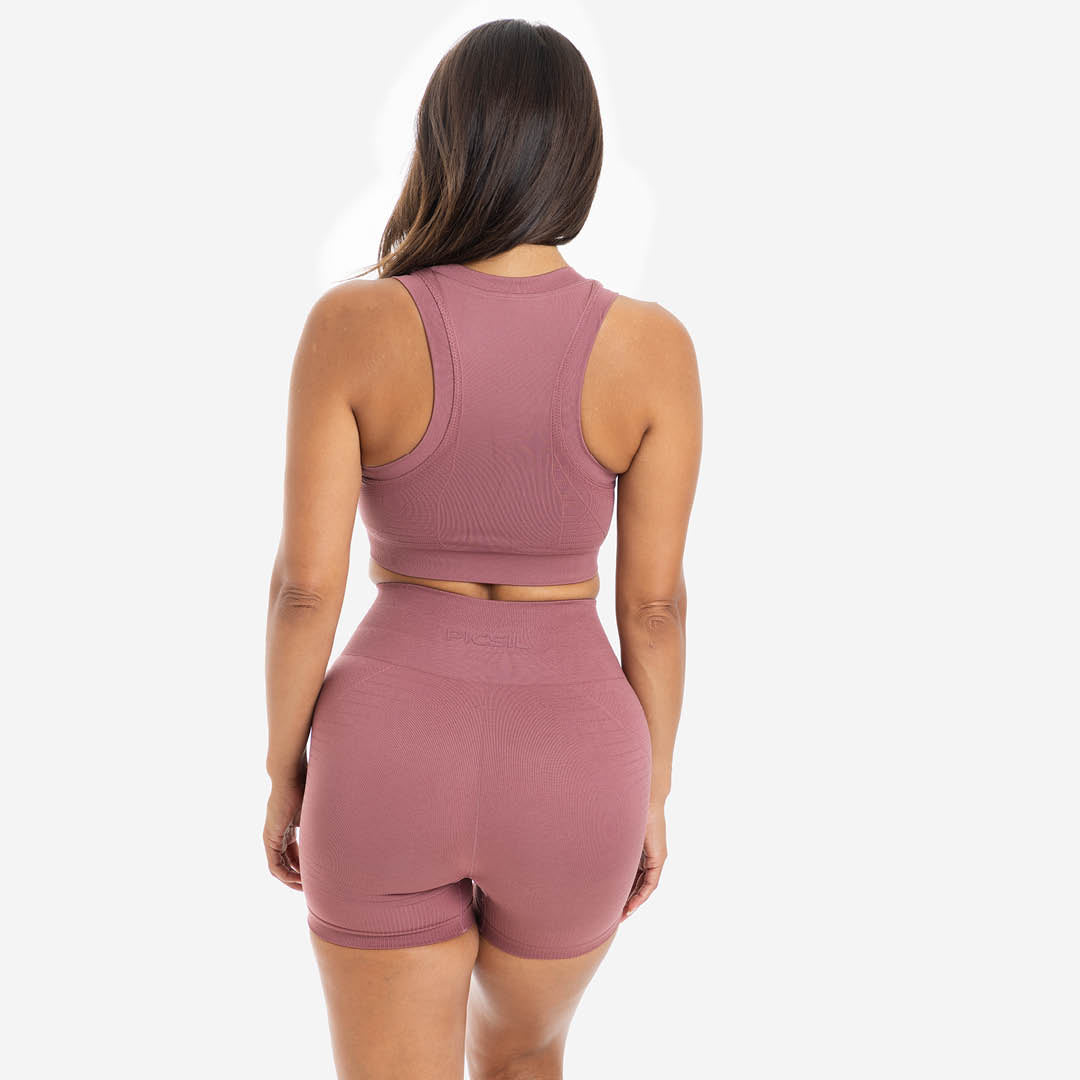 Top de entrenamiento de mujer Seamless Picsil - Rosa Rosa-2