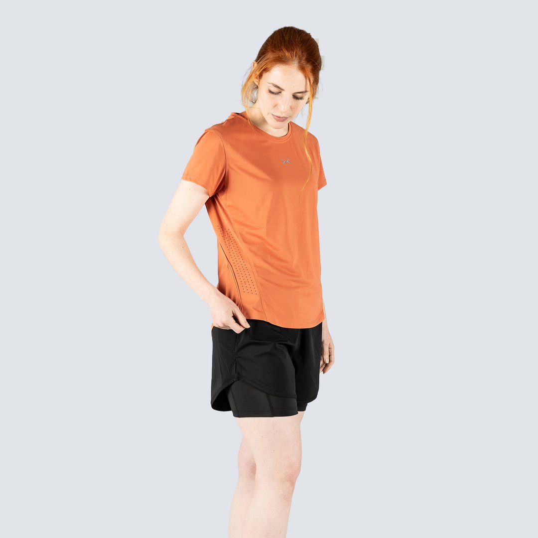 Imagen 0 de Camiseta técnica de entrenamiento Mujer Colección Rise Picsil Naranja claro