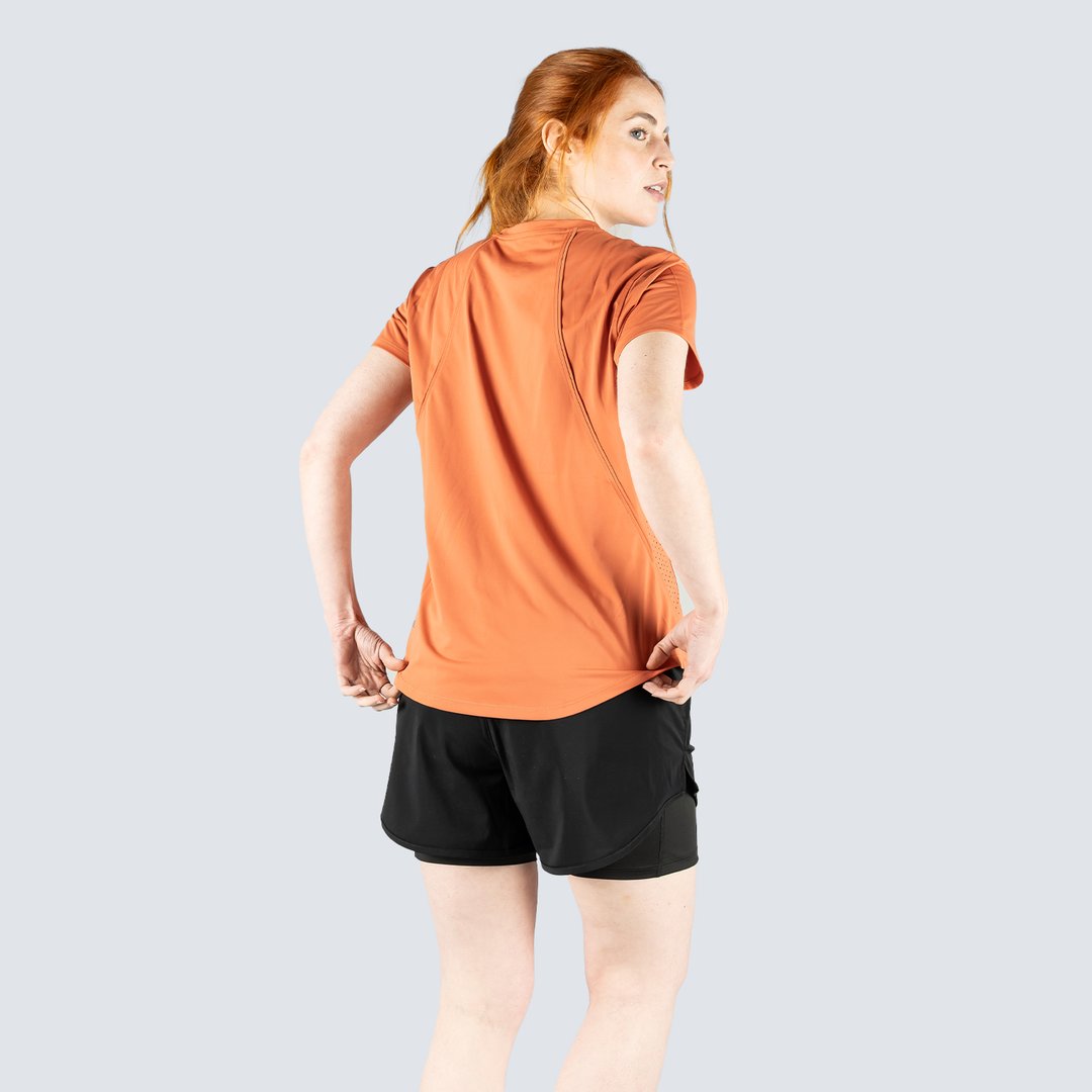 Camiseta técnica de entrenamiento Mujer Colección Rise Picsil - Naranja claro Naranja claro-3