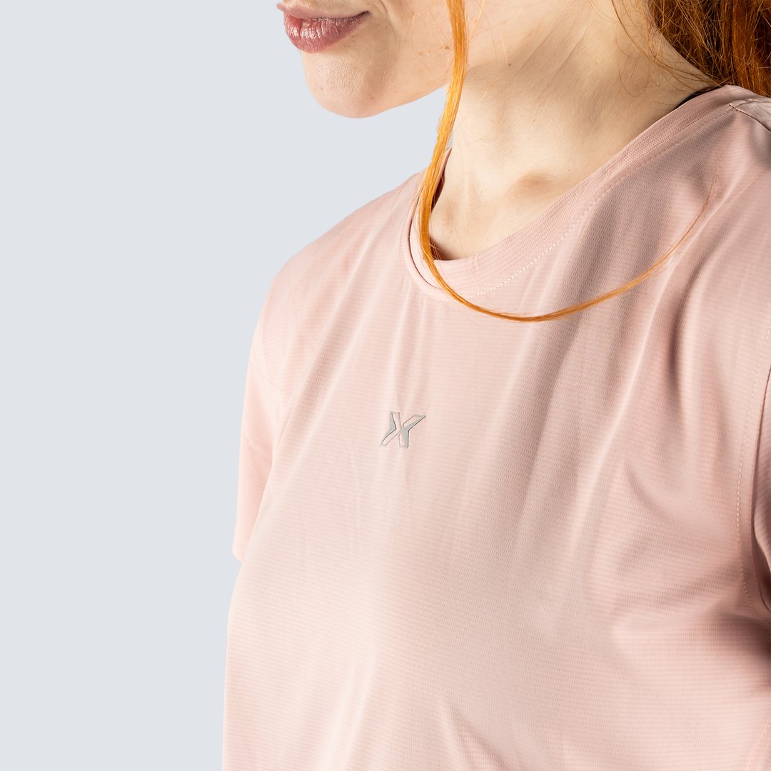 Camiseta técnica de entrenamiento Mujer Colección Rise Picsil - Rosa claro Rosa claro-4