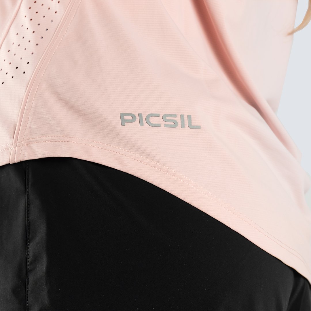 Camiseta técnica de entrenamiento Mujer Colección Rise Picsil - Rosa claro Rosa claro-5