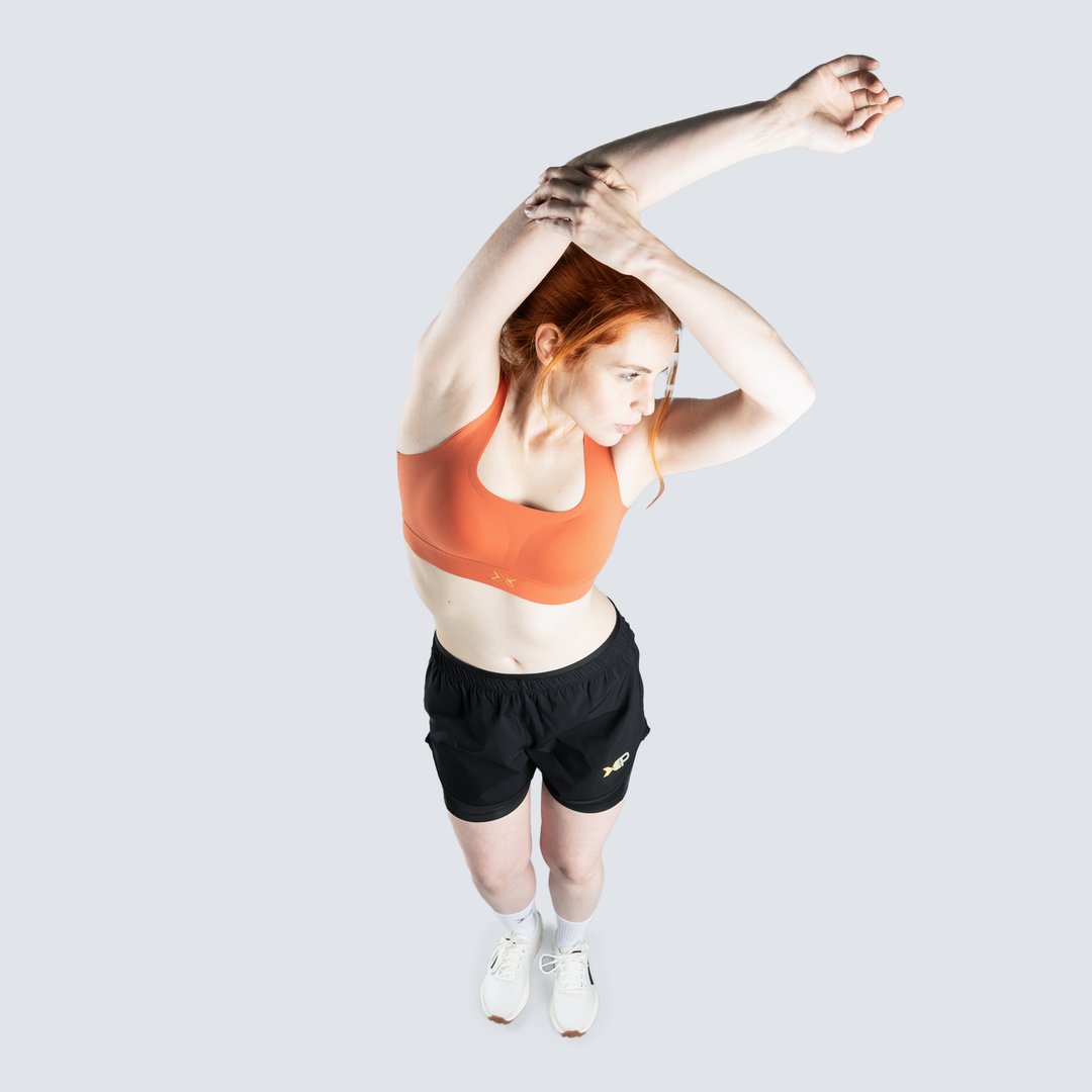Top deportivo de mujer Flow Colección Rise Picsil - Naranja claro Naranja claro-2