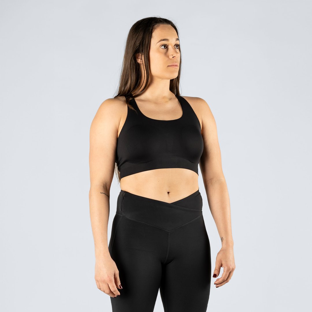 Top deportivo de mujer Comfort Colección Rise Picsil - Negro Negro-1