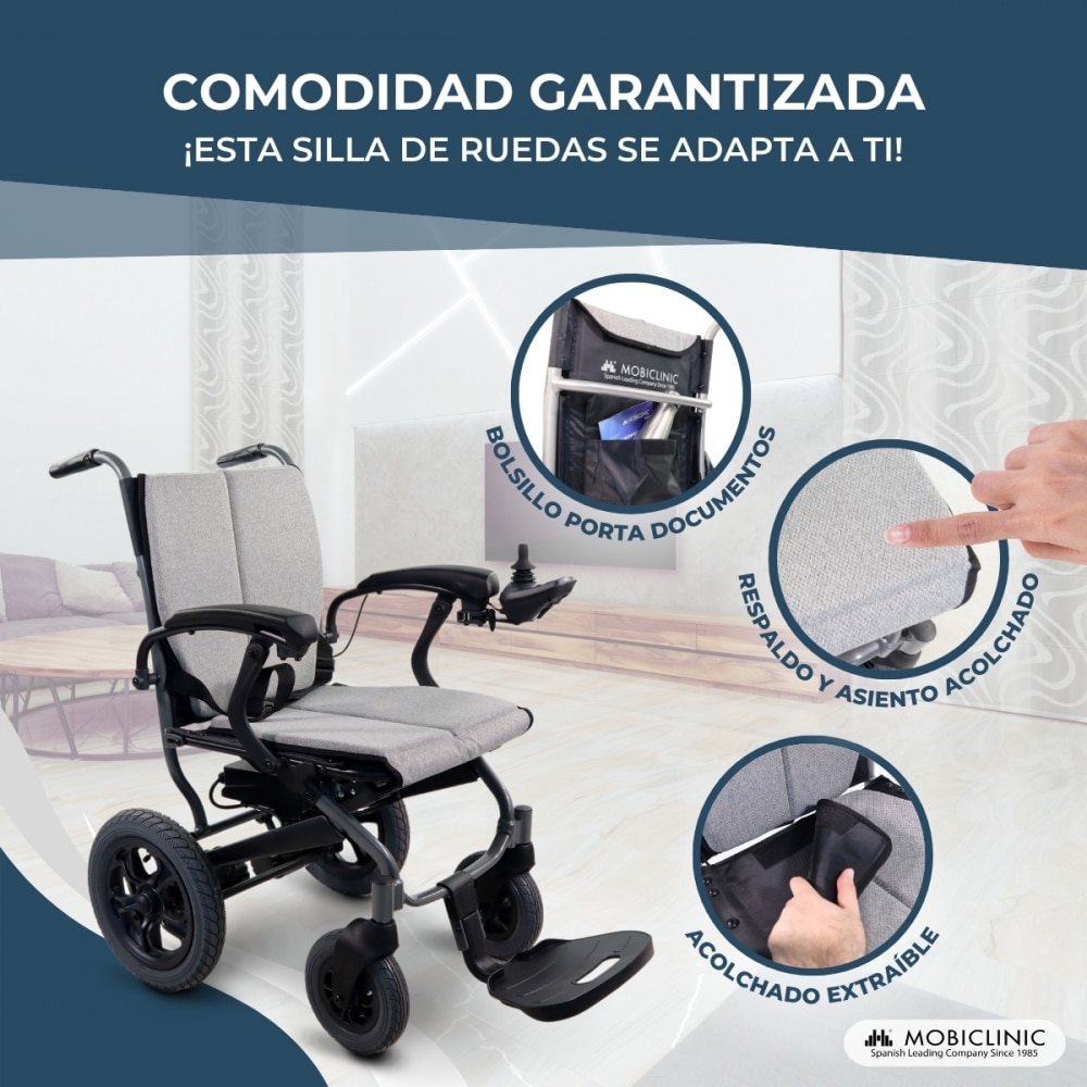 Imagen 4 de Silla de ruedas eléctrica Plegable Aluminio Modo dual Queralto Gris