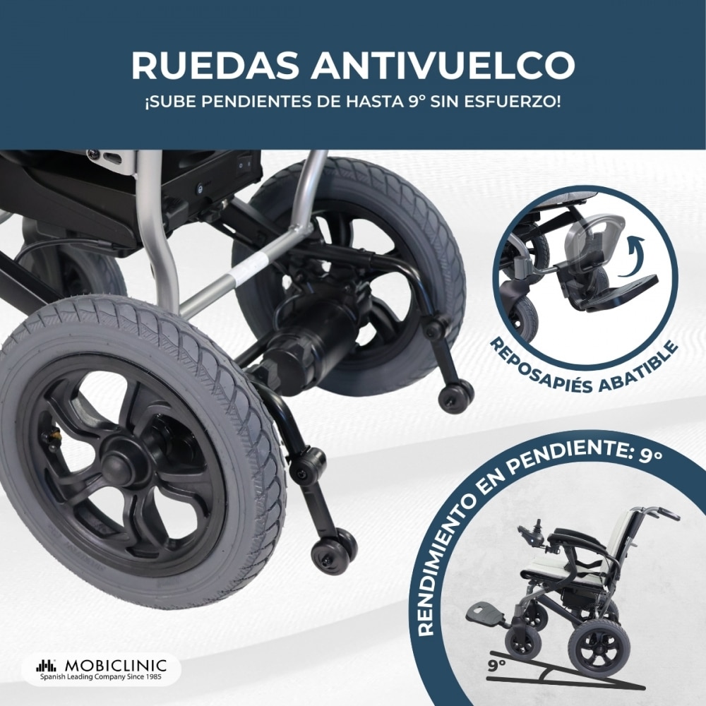 Imagen 5 de Silla de ruedas eléctrica Plegable Aluminio Modo dual Queralto Gris