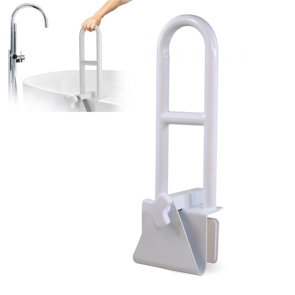Barra de apoyo para bañera Mobiclinic Barra de seguridad Altura regulable 7,5-17,8 cm MobiBary Blanco-1