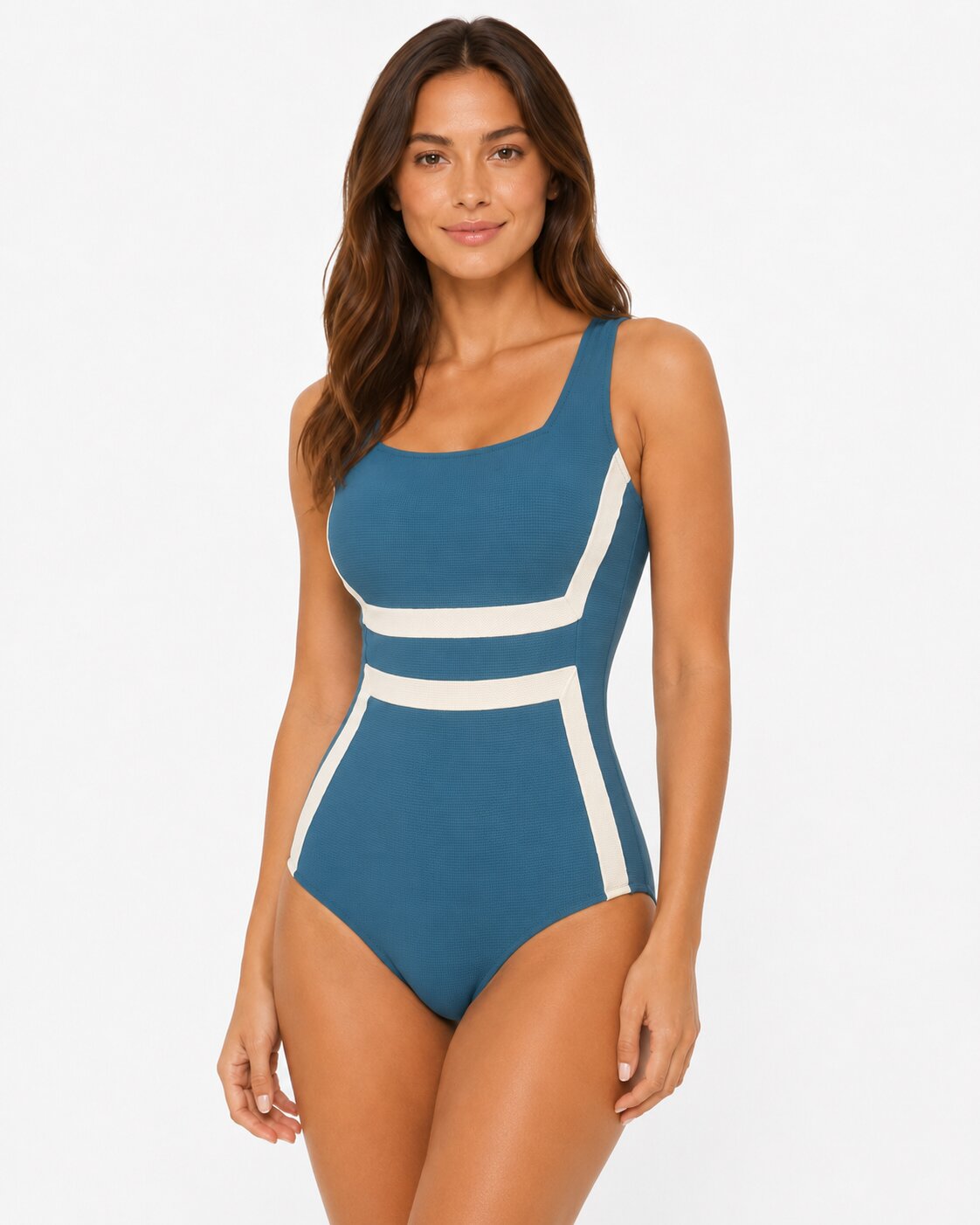 Venus - Bañador de mujer escote cuadrado mastectomia.