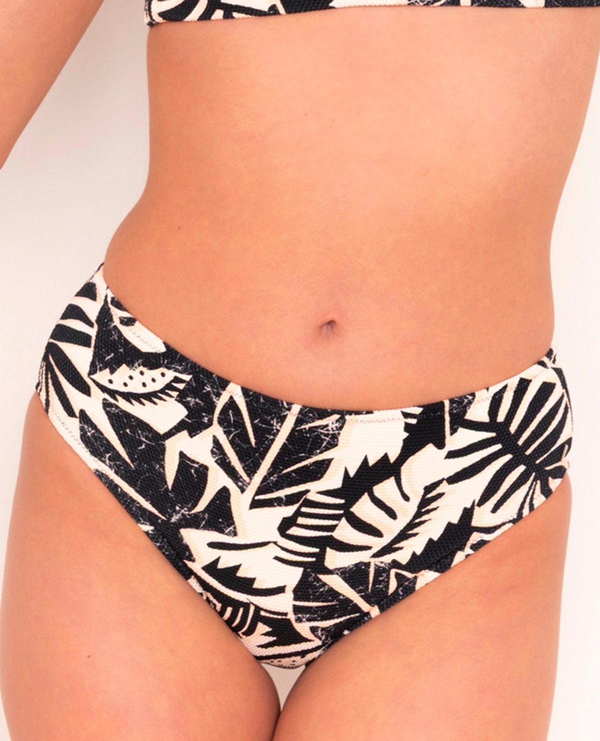 Imagen 0 de Slip de bikini estampado floral sobre pique Multicolor