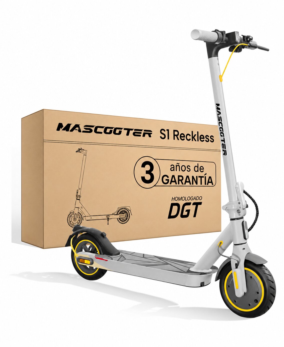 Imagen 1 de Patinete eléctrico s1 reckless lite mascooter Gris / Amarillo