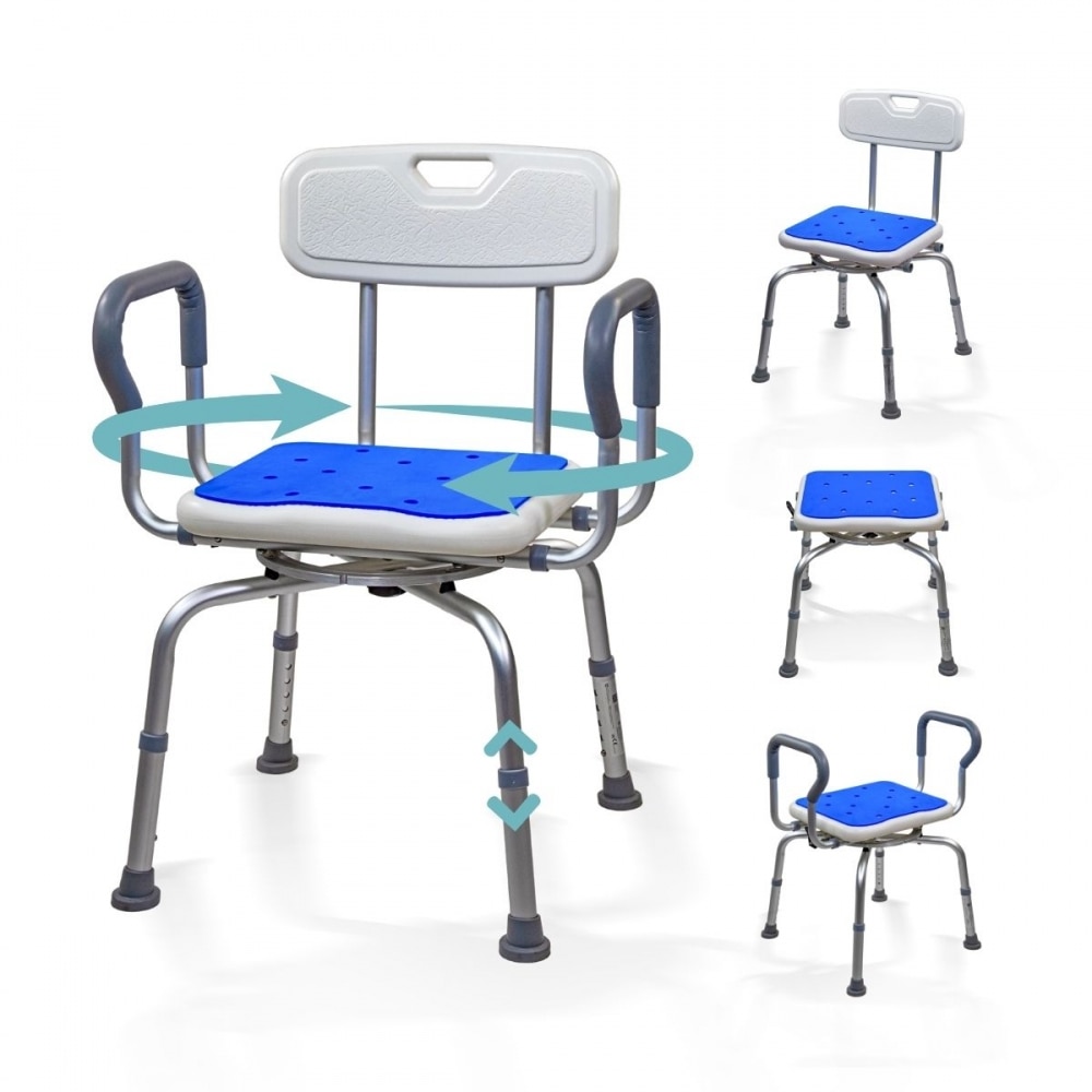Imagen 1 de Banqueta baño Altura ajustable Antideslizante Ligero Giro 360 Akila Mobiclinic