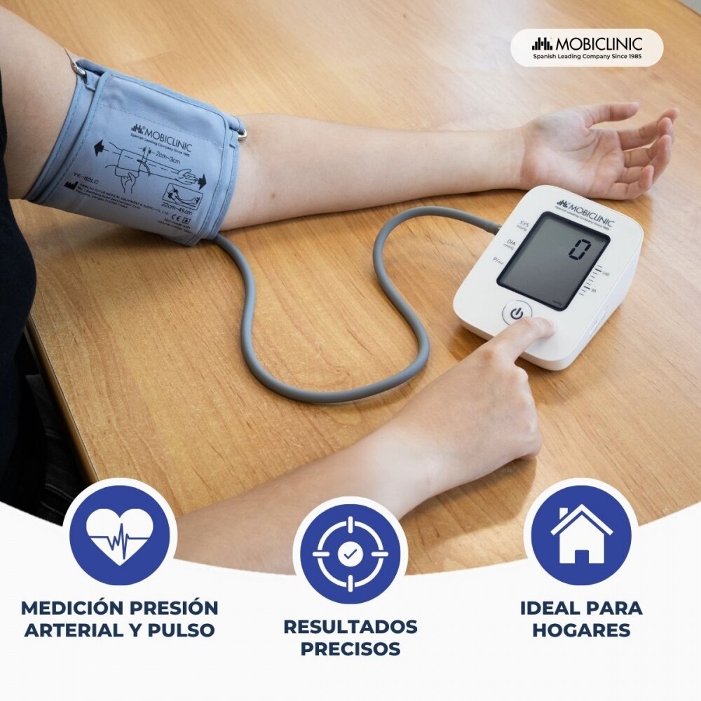Tensiómetro digital Brazo Brazalete Automático Pantalla LCD 90 memorias Tensimax Yuwell Mobiclinic Blanco-3