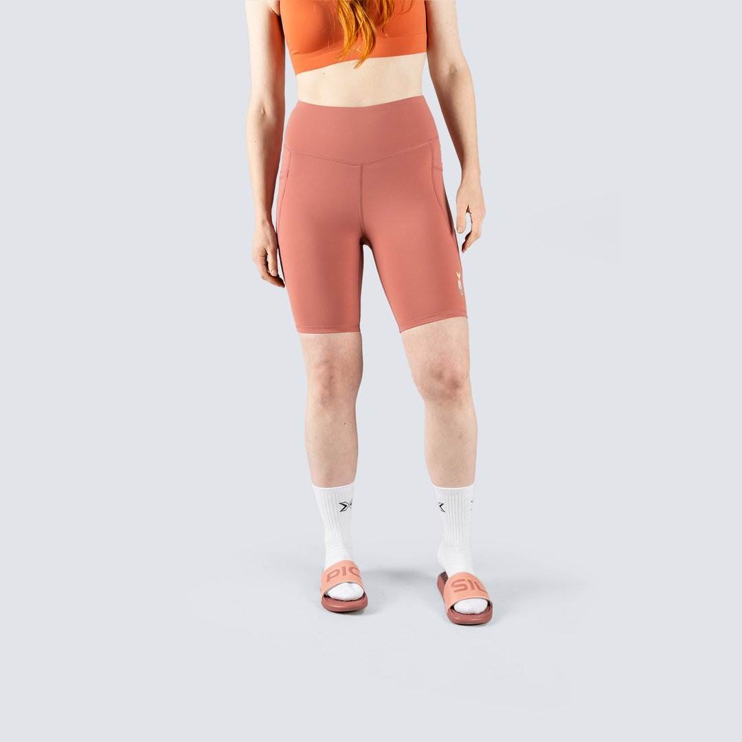 Imagen 0 de Malla corta de mujer Colección Rise Picsil Granate