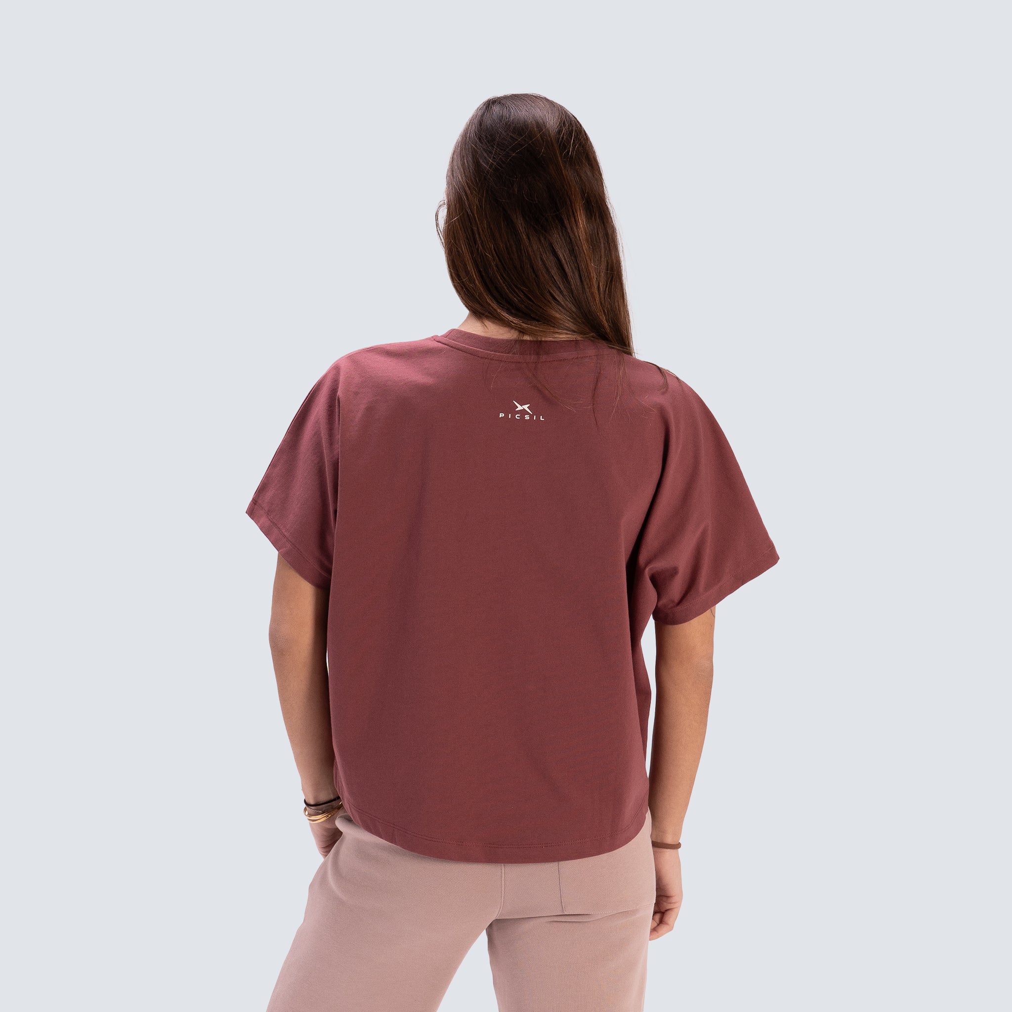 Camiseta de manga corta Lifestyle para mujer AW25 PICSIL - Rojo Rojo-4