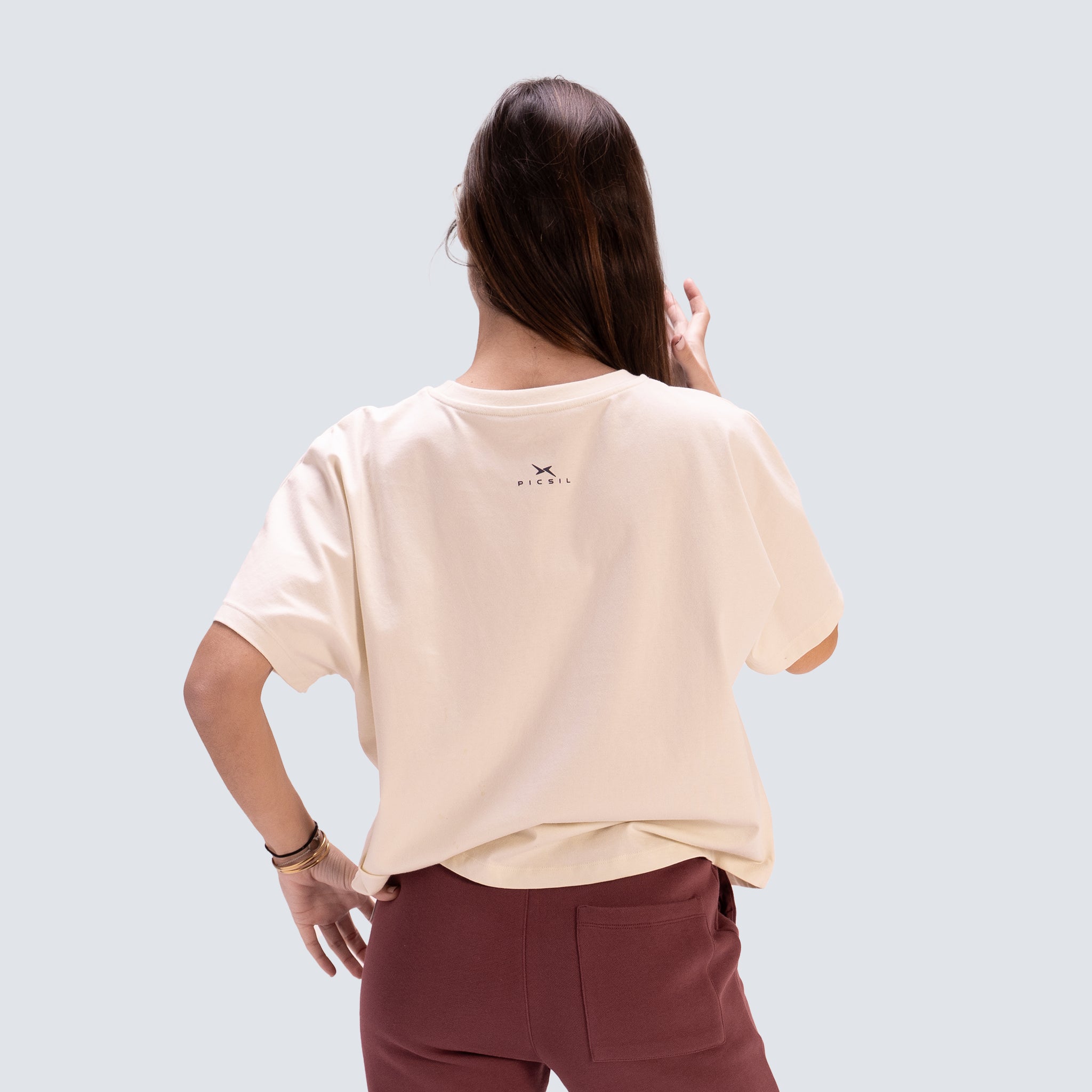 Camiseta de manga corta Lifestyle para mujer AW25 PICSIL - Beige Beige-4
