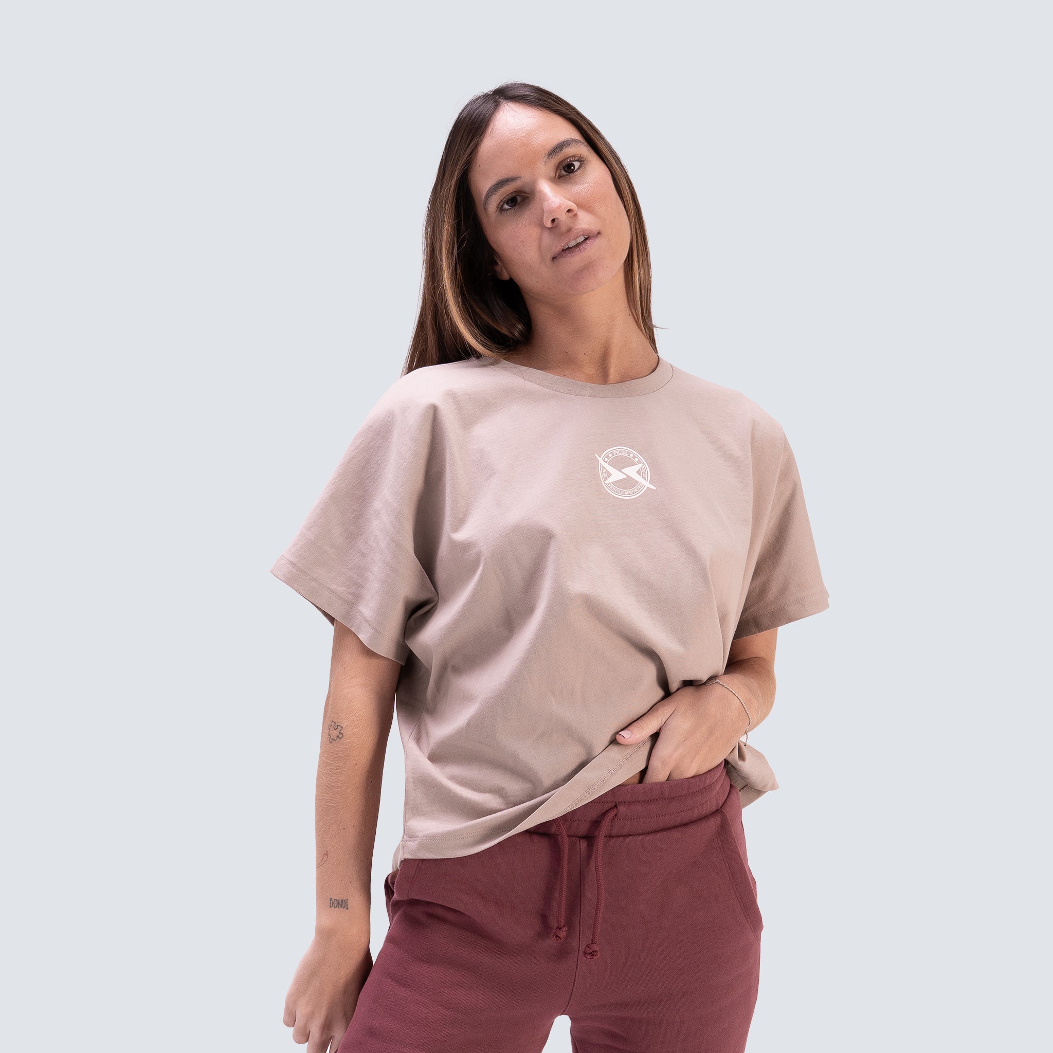 Camiseta de manga corta Lifestyle para mujer AW25 PICSIL - Marrón Marrón-2