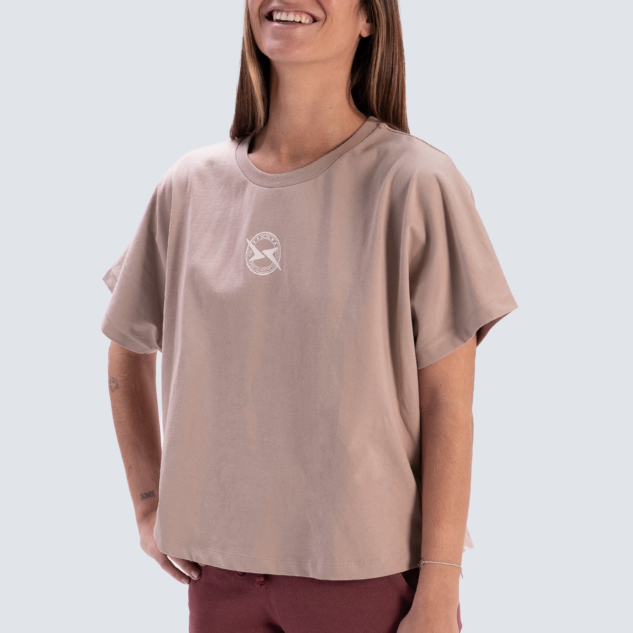 Camiseta de manga corta Lifestyle para mujer AW25 PICSIL - Marrón Marrón-4