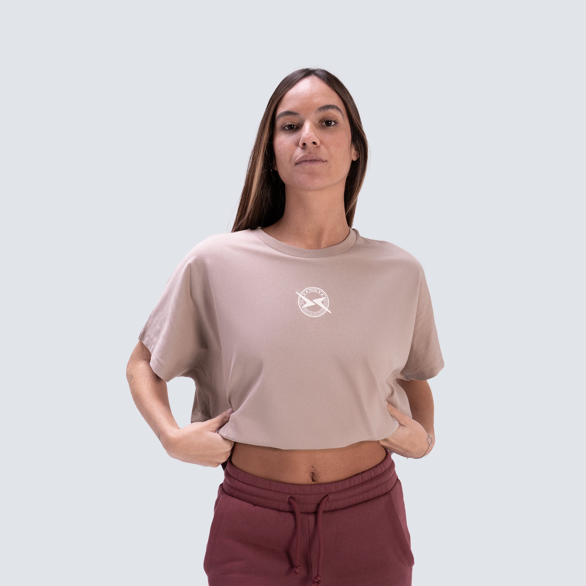 Camiseta de manga corta Lifestyle para mujer AW25 PICSIL - Marrón Marrón-5