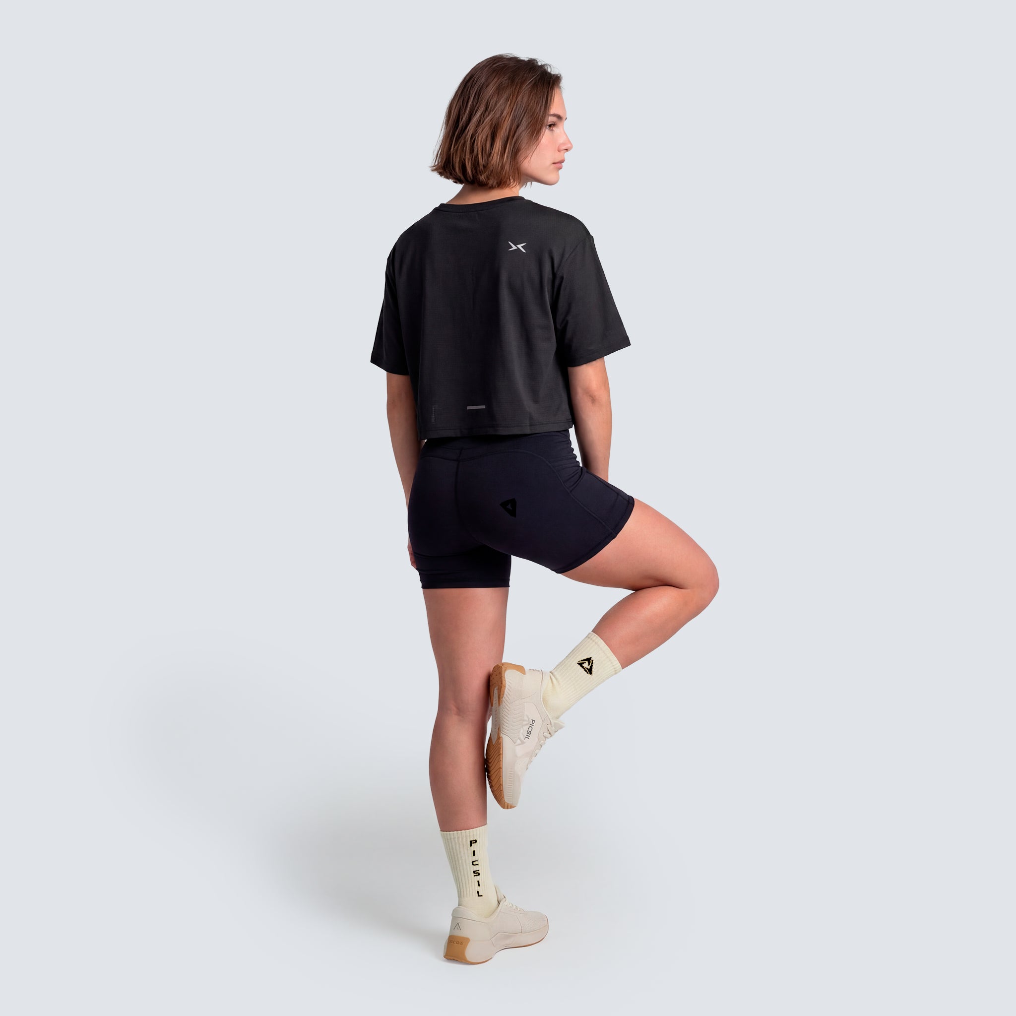 Imagen 3 de Camiseta de manga corta crop para mujer Performance SS26 Picsil - Negro Negro