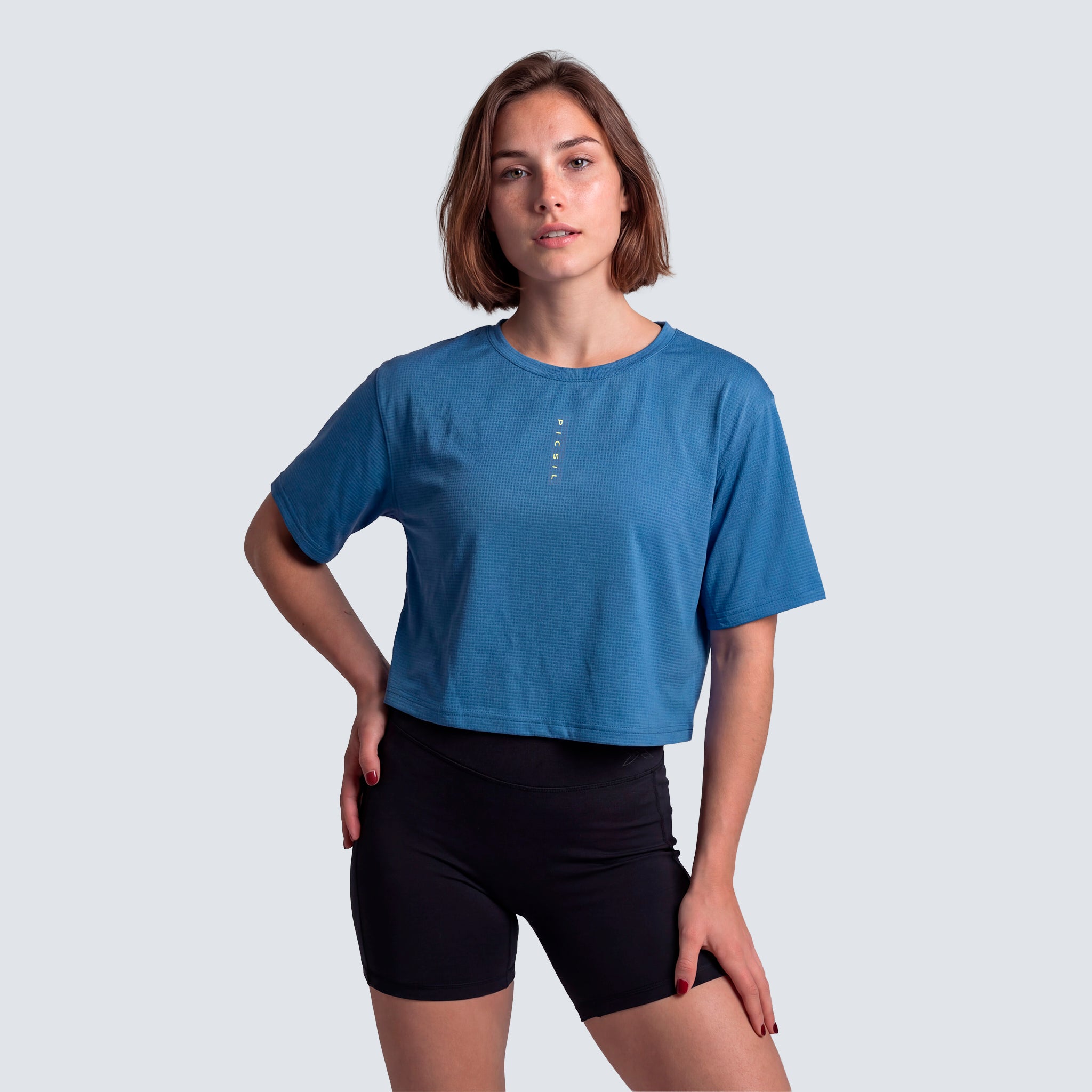 Imagen 1 de Camiseta de manga corta crop para mujer Performance SS26 Picsil - Azul Azul